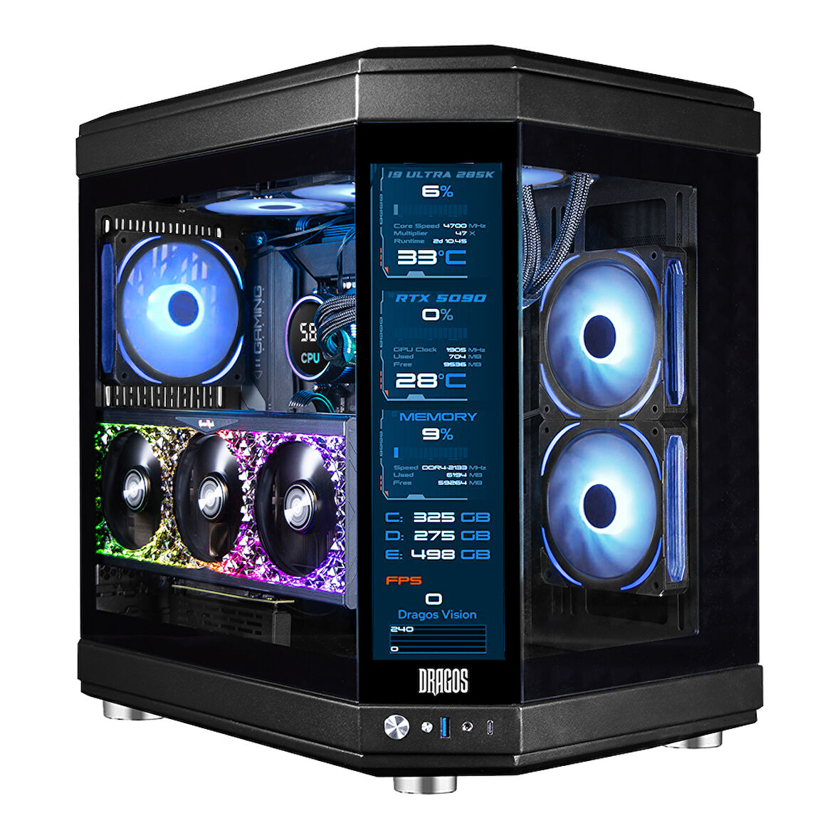 Dragos Wraith i9 14900K 96GB DDR5 Ram 2TB NVMe 4.0 16GB RTX5080 Oyun Hazır Sistem