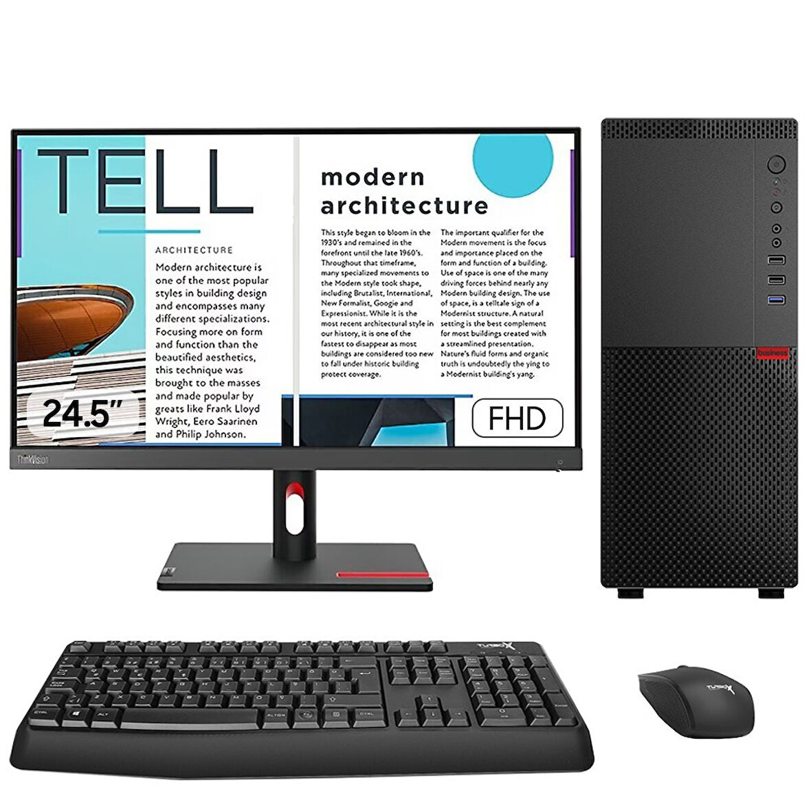 Turbox Tx6266 Ryzen 5 5500 16GB Ram 512GB SSD 2GB R5 230 24.5 inç FHD Monitör Ofis Hazır Sistem