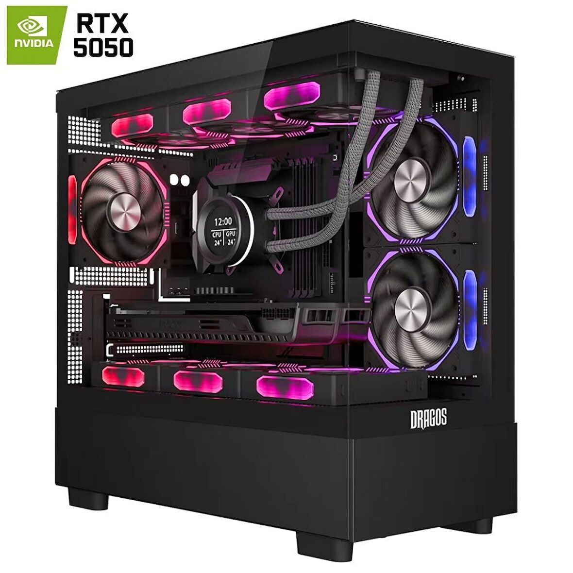 Dragos DRx7519 Ryzen 7 8700F 32GB DDR5 Ram 1TB M2 NVMe SSD 8GB RTX5050 Oyuncu Hazır Sistem