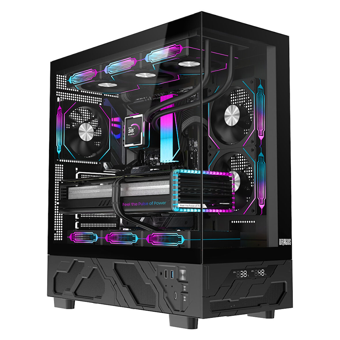 Dragos DRx7553 Ryzen 7 5700X 32GB Ram 1TB M2 NVMe SSD 16GB RX 9060XT Oyuncu Hazır Sistem