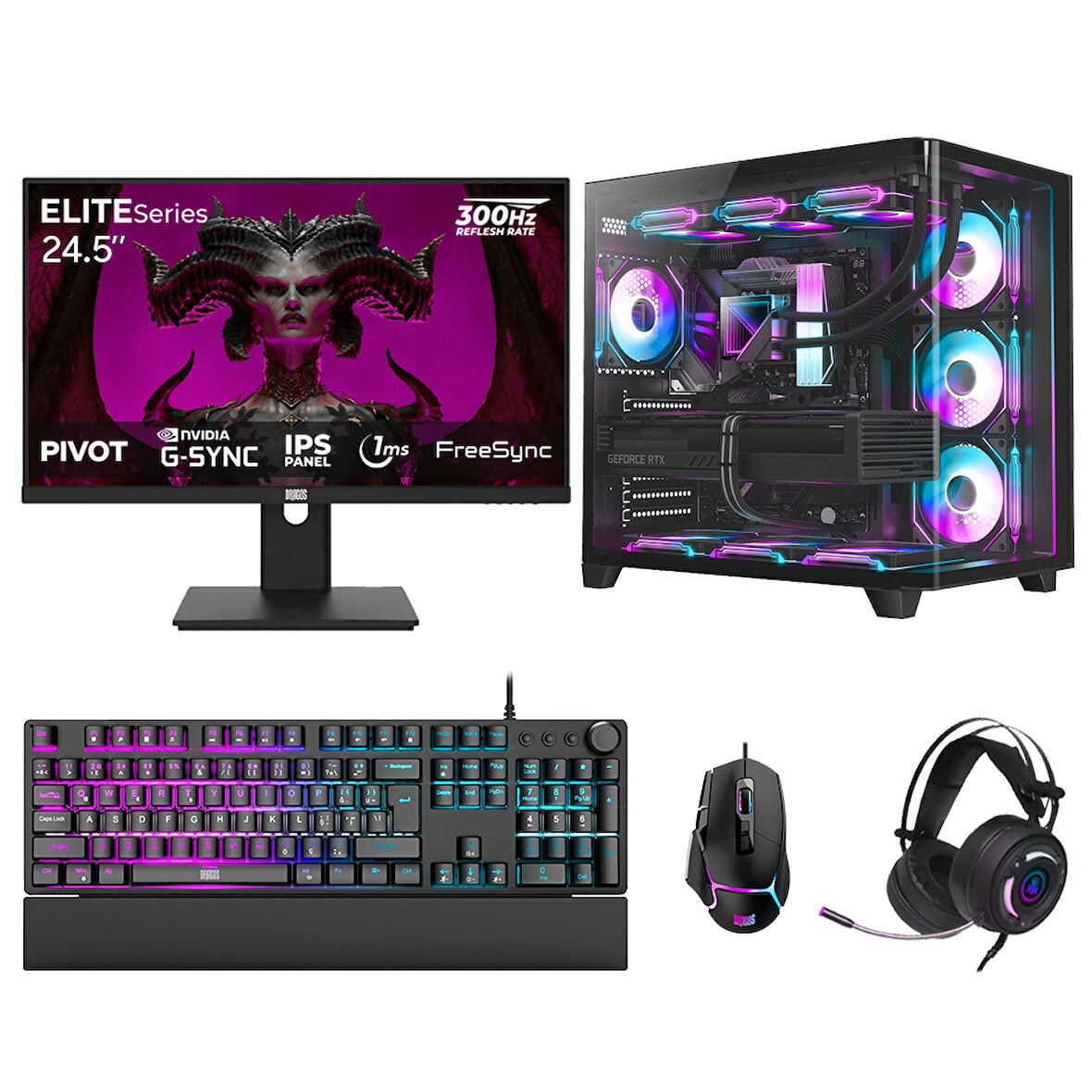 Dragos DRx7679 Ryzen 7 7700 32GB DDR5 1TB NVMe 8GB RTX5060 24.5 300Hz Oyun Hazır Sistem