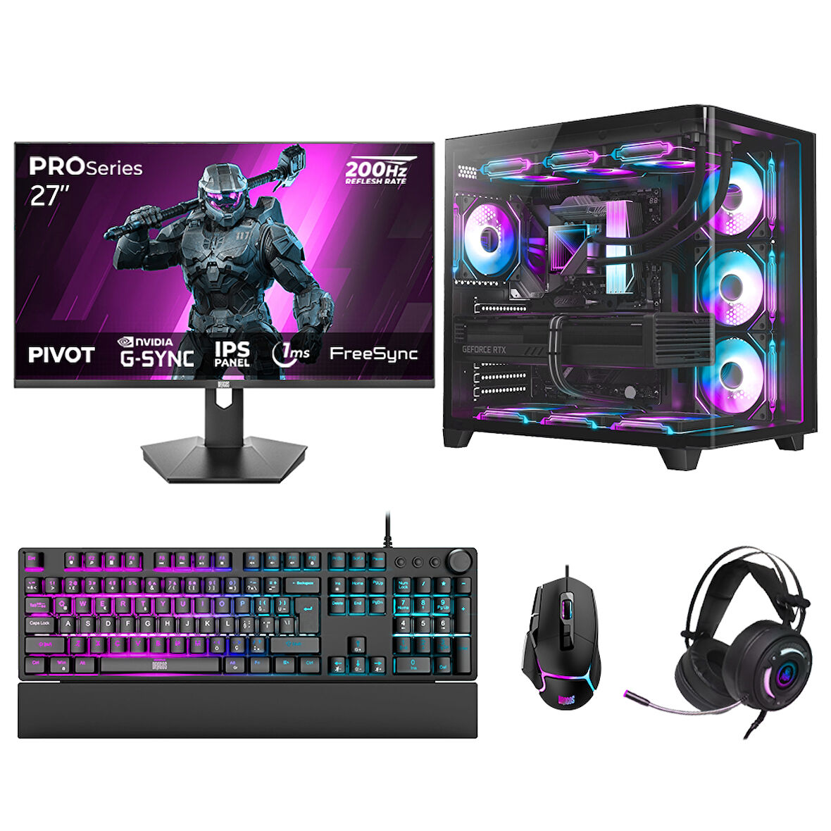 Dragos DRx7769 Ryzen 7 7700 32GB DDR5 1TB NVMe 16GB RTX5060Ti 27 200Hz Oyun Hazır Sistem