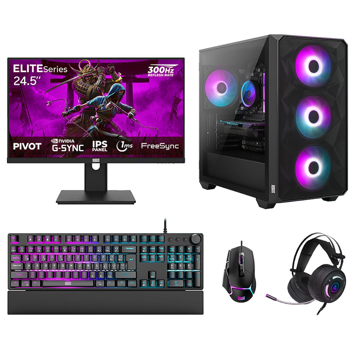 Dragos DRx7813 Ryzen 7 5700X 32GB 1TB NVMe 12GB RTX5070 24.5 300Hz Oyun Hazır Sistem
