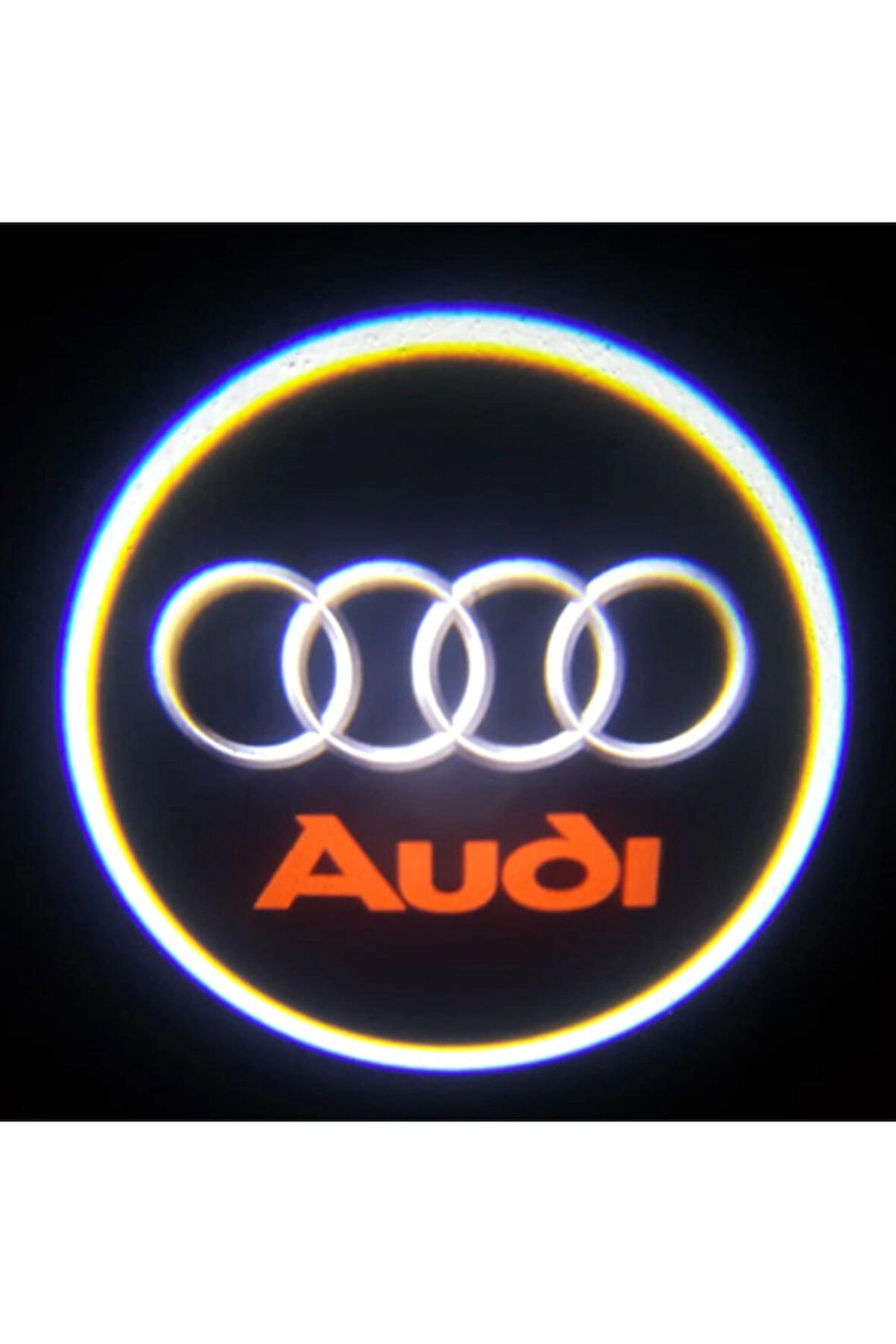 Audi ile Uyumlu Yeni Nesil Pilli Yapıştırmalı Led Işıklı Çift Sensörlü Kapı Altı Logo