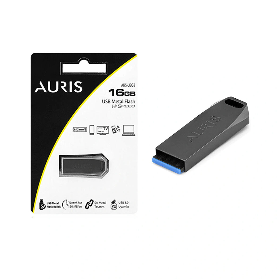 Auris UM16 USB Metal Flash Bellek