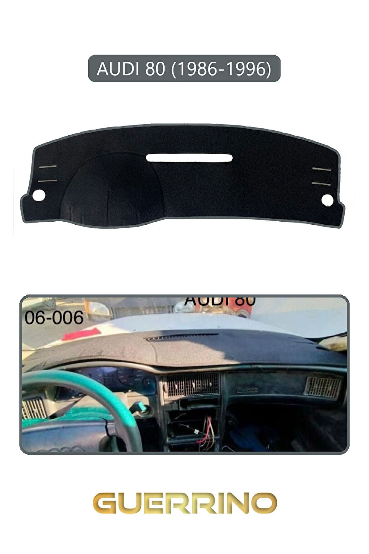AUDI 80 (1986-1996)TORPİDO KORUMA HALISI GRİ KENAR