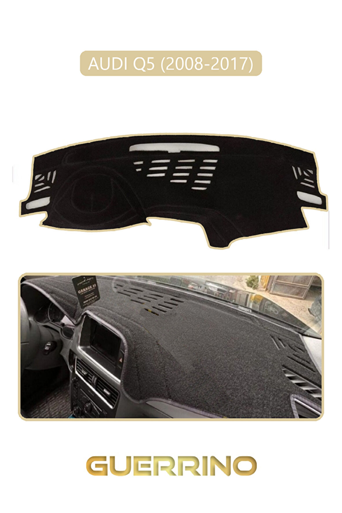 AUDİ Q5 2008-2017TORPİDO KORUMA HALISI BEJ KENAR