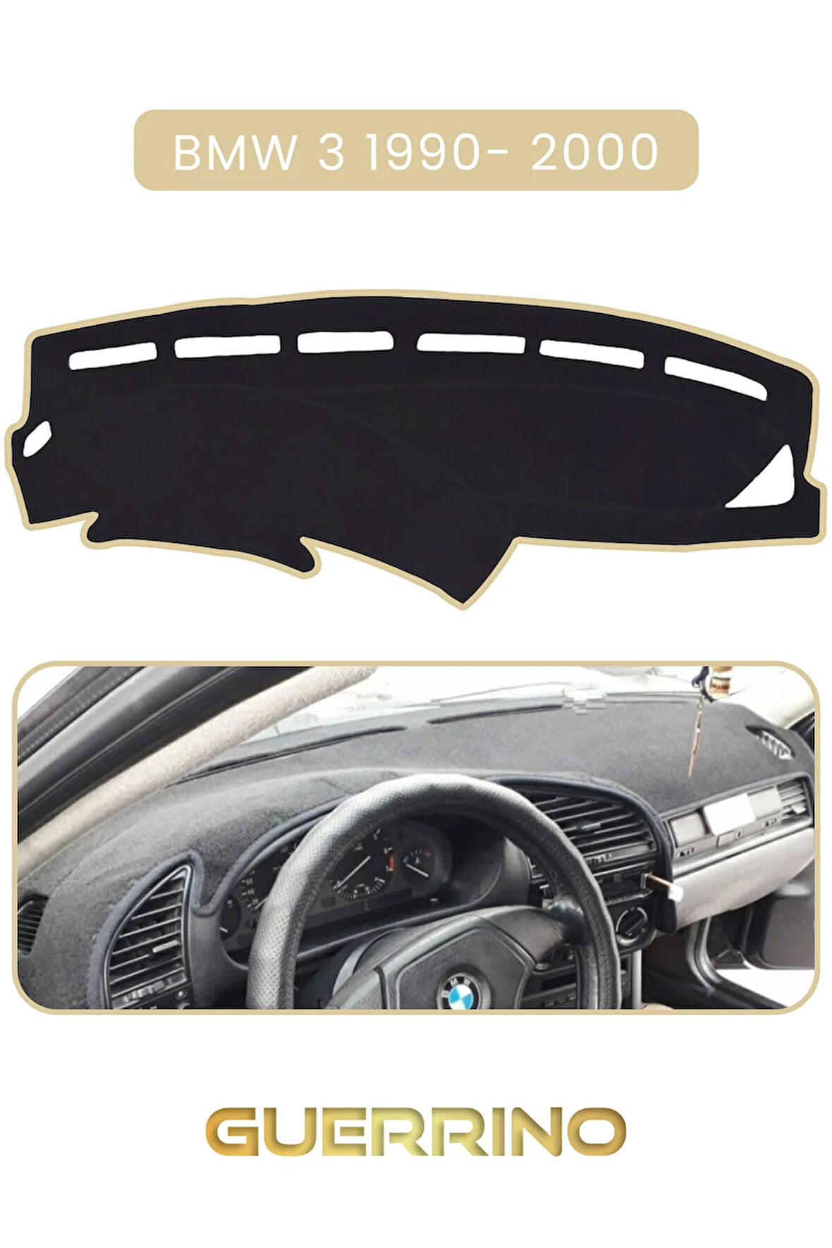 BMW 3 1990-2000TORPİDO KORUMA HALISI BEJ KENAR