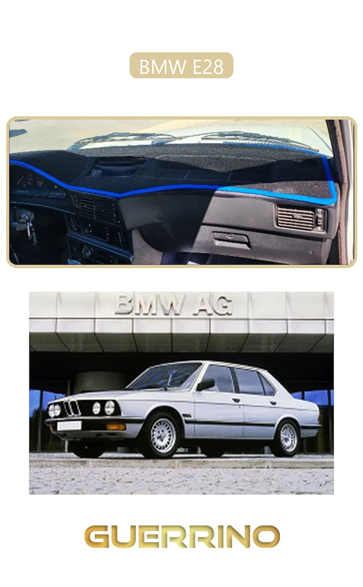 BMW E28TORPİDO KORUMA HALISI BEJ KENAR
