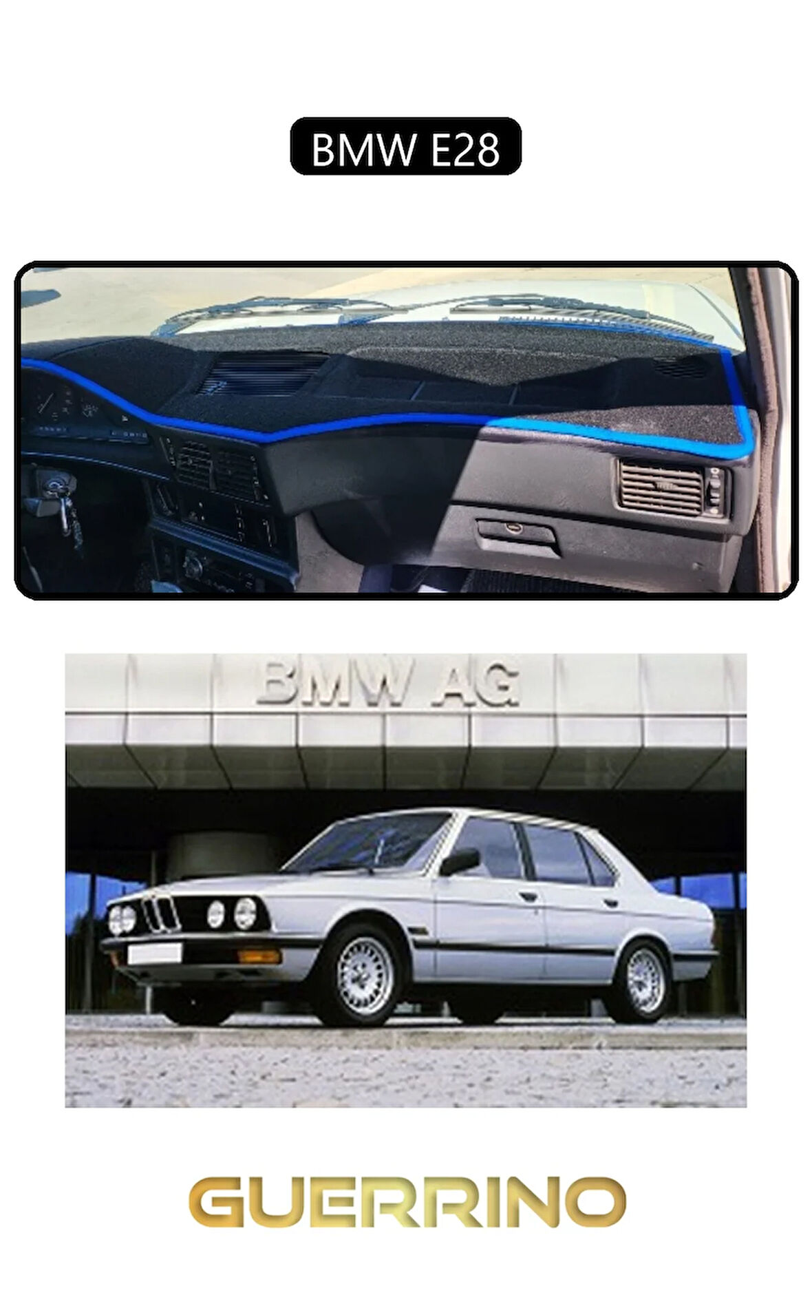 BMW E28TORPİDO KORUMA HALISI SİYAH KENAR