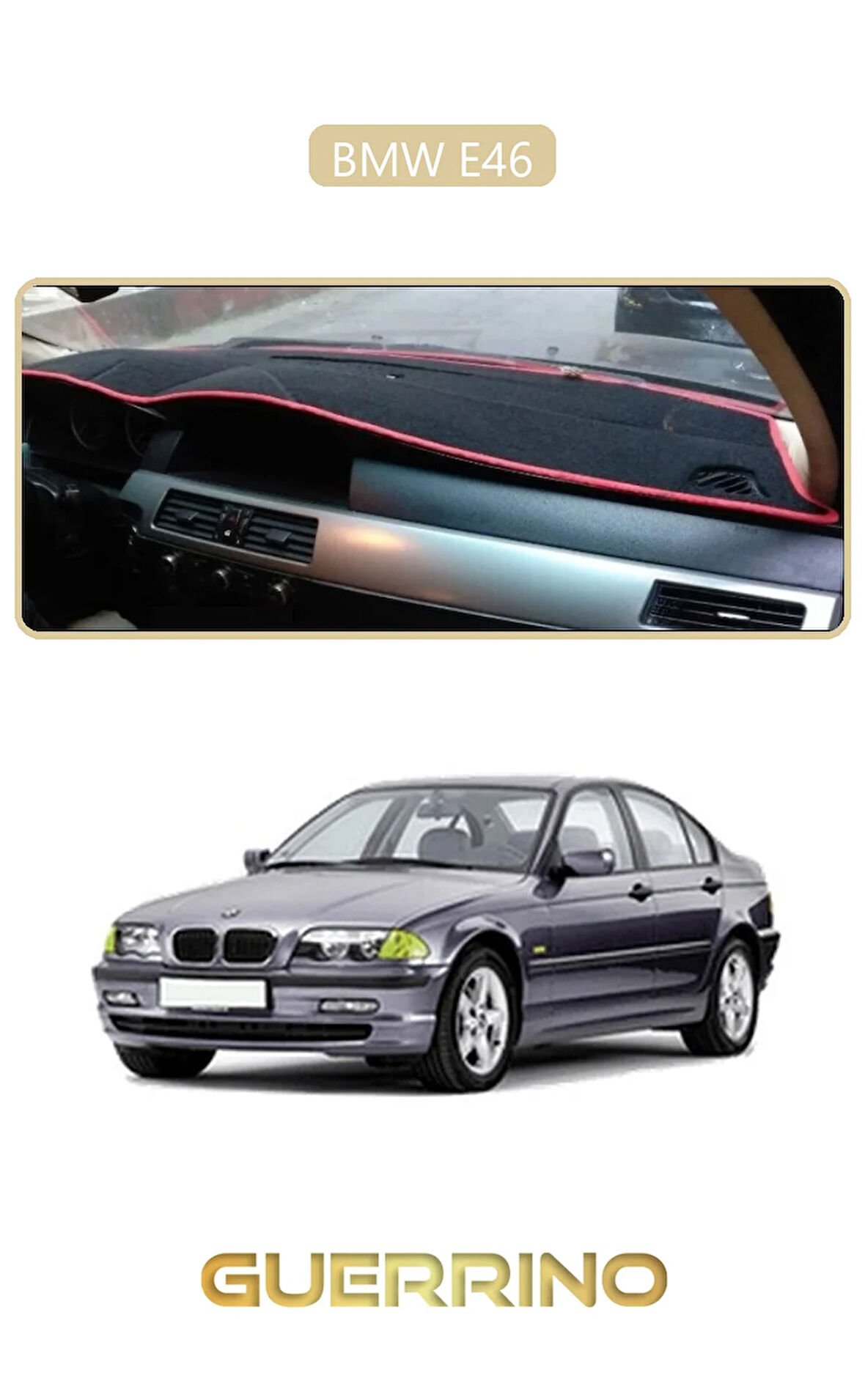 BMW E46TORPİDO KORUMA HALISI BEJ KENAR