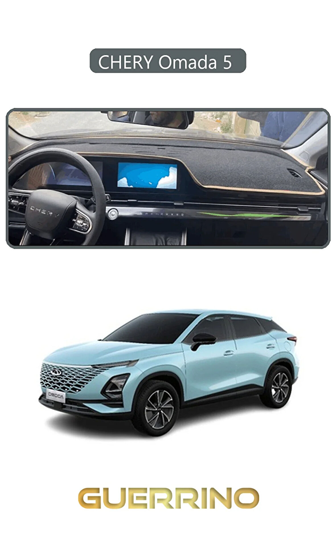 Chery Omada 5 TORPİDO KORUMA HALISI GRİ KENAR