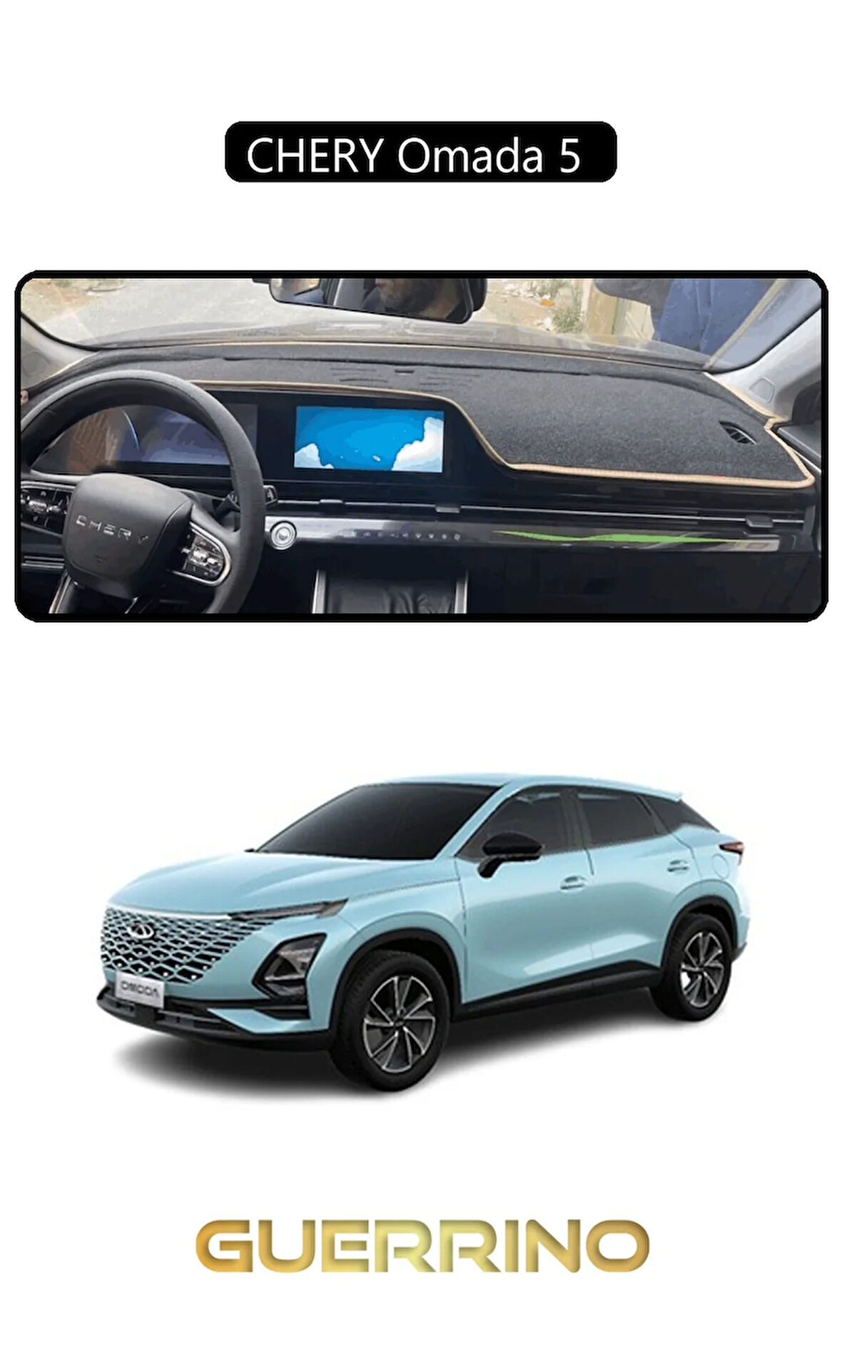 Chery Omada 5 TORPİDO KORUMA HALISI SİYAH KENAR