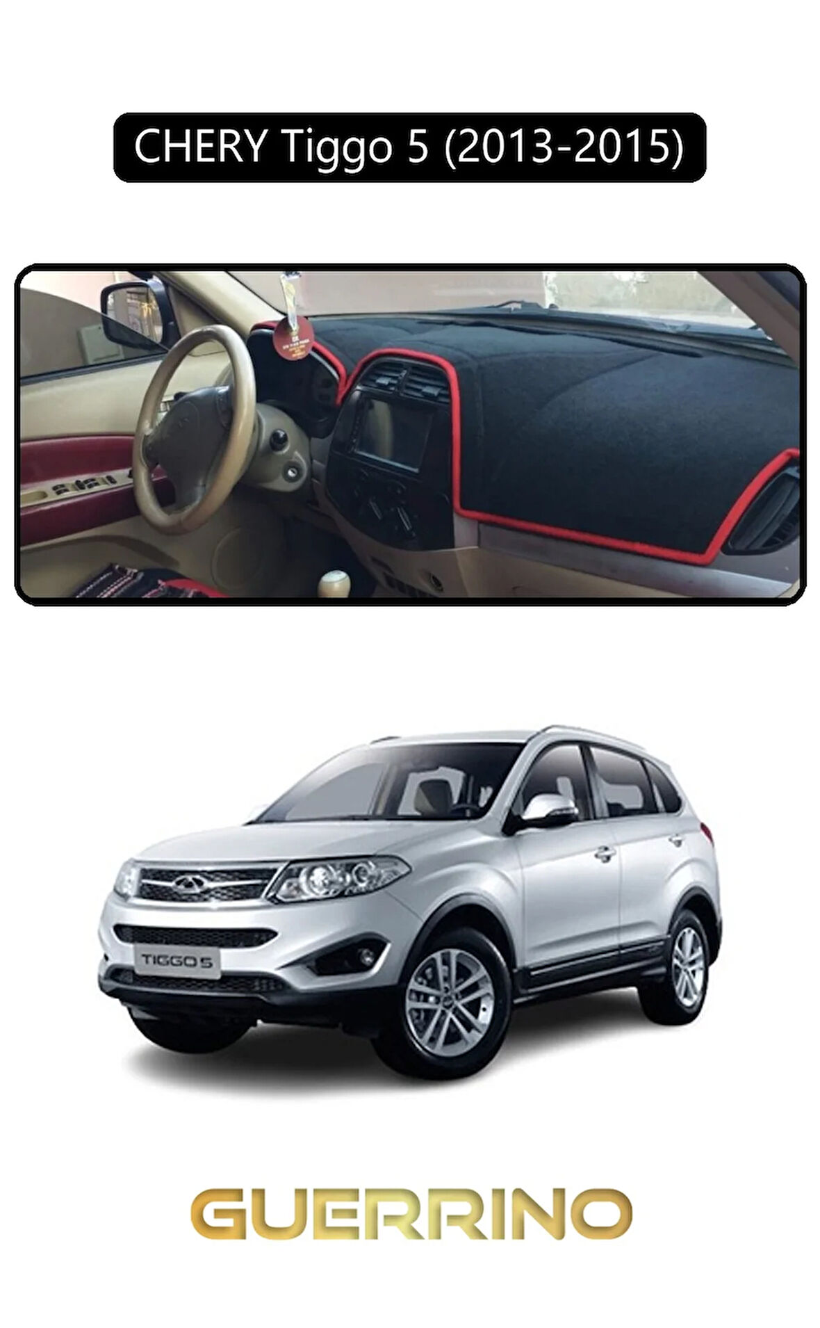 Chery Tiggo 5 (2013-2015)TORPİDO KORUMA HALISI SİYAH KENAR