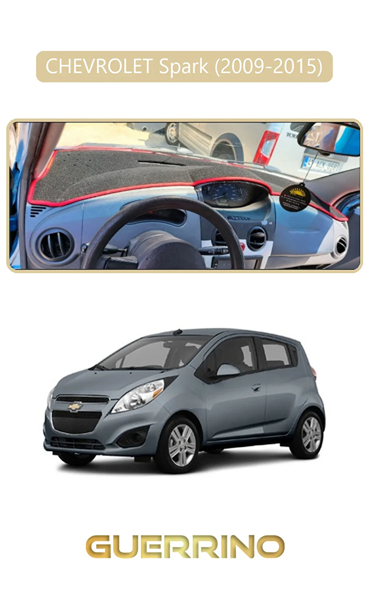 CHEVROLET Spark (2009-2015), Ravon R2,TORPİDO KORUMA HALISI BEJ KENAR