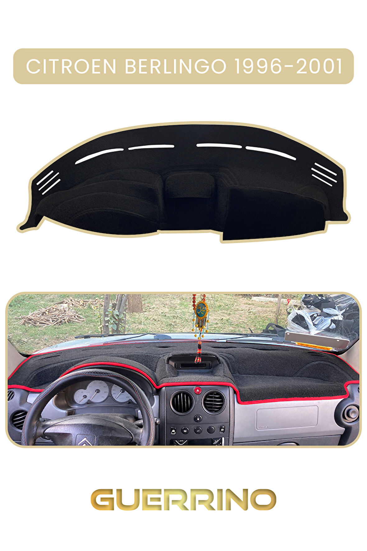 CITROEN Berlingo 1996-2001TORPİDO KORUMA HALISI BEJ KENAR