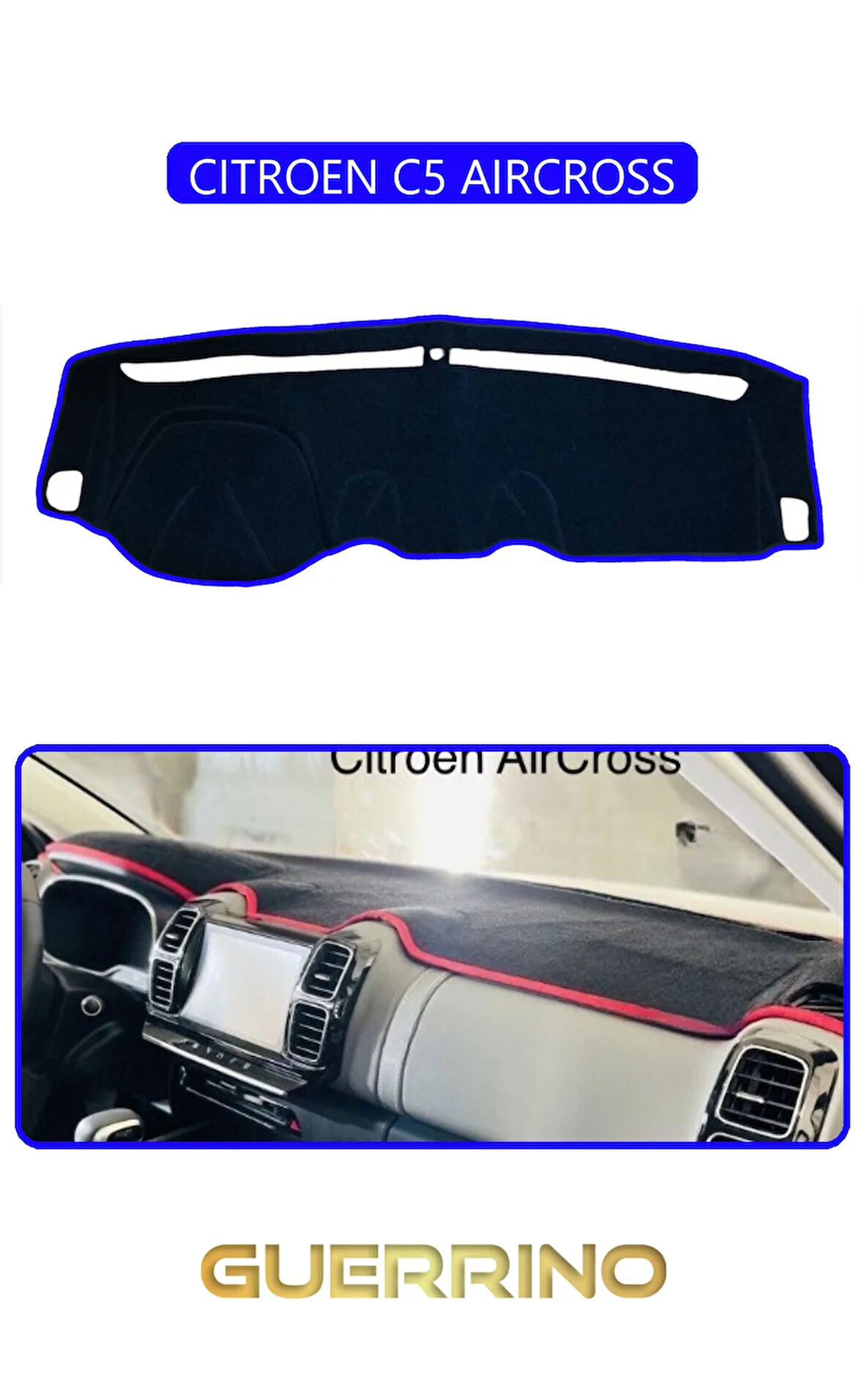 CITROEN C5 AIRCROSSTORPİDO KORUMA HALISI MAVİ KENAR