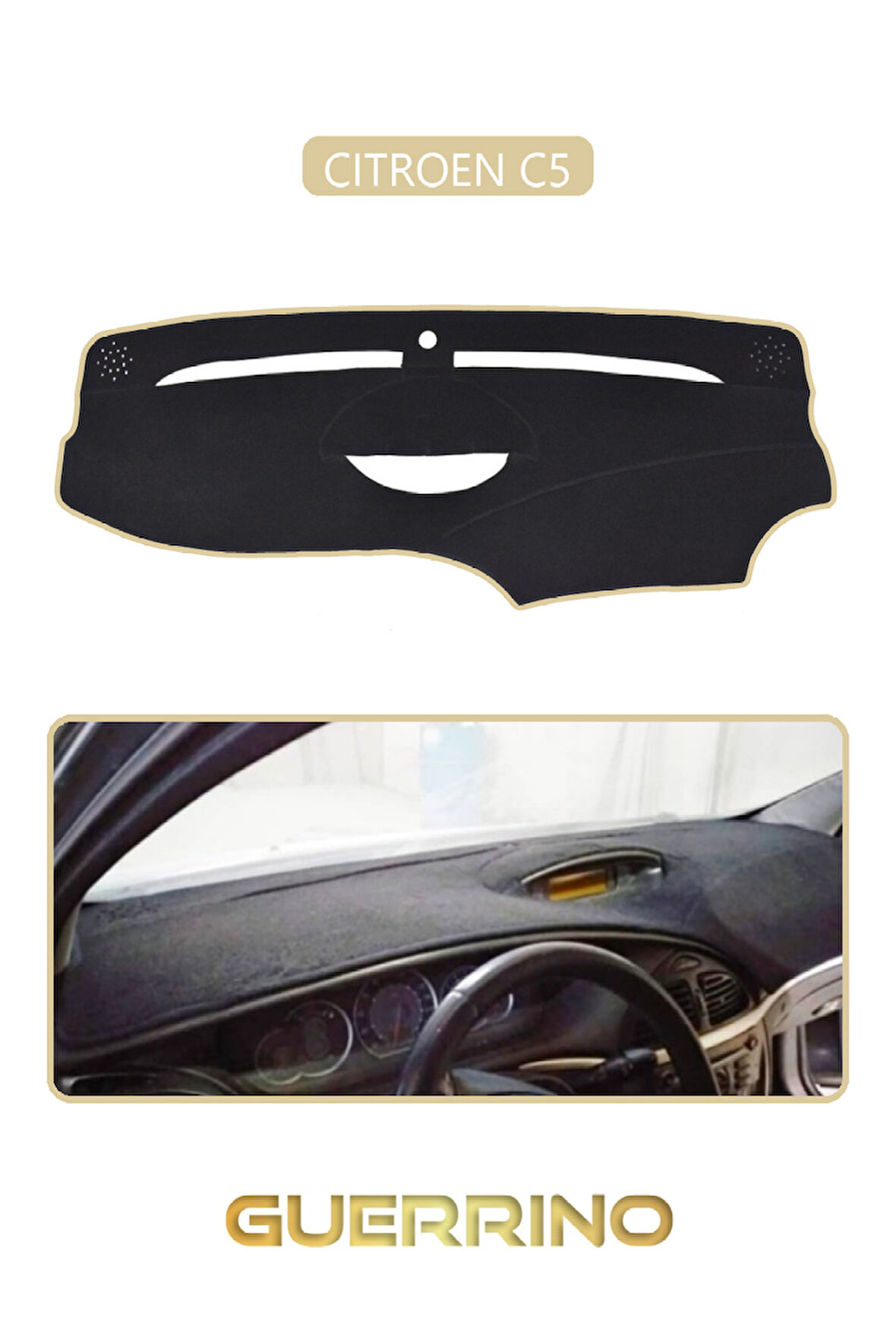 CITROEN C5TORPİDO KORUMA HALISI BEJ KENAR