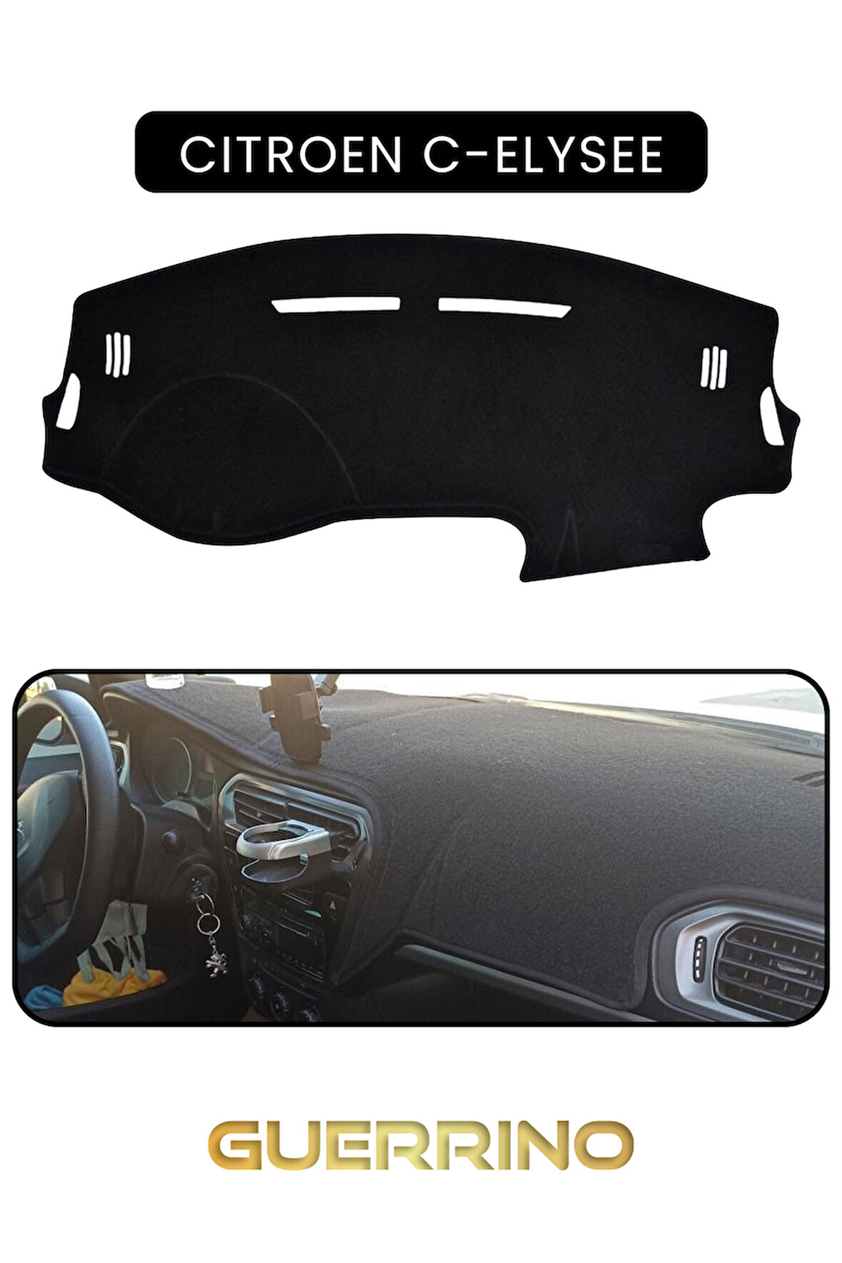 CITROEN C-ELYSEE - PEUGEOT 301 UZUNTORPİDO KORUMA HALISI SİYAH KENAR