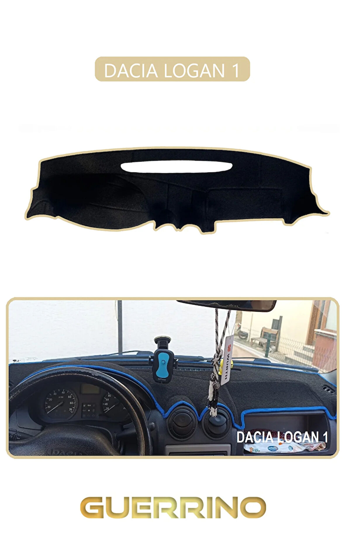 DACIA LOGAN 1TORPİDO KORUMA HALISI BEJ KENAR