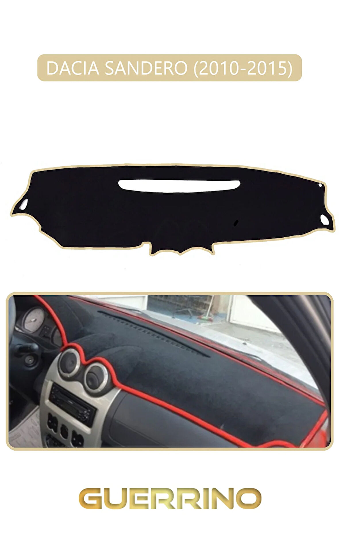 DACIA SANDERO 2010-2015TORPİDO KORUMA HALISI BEJ KENAR