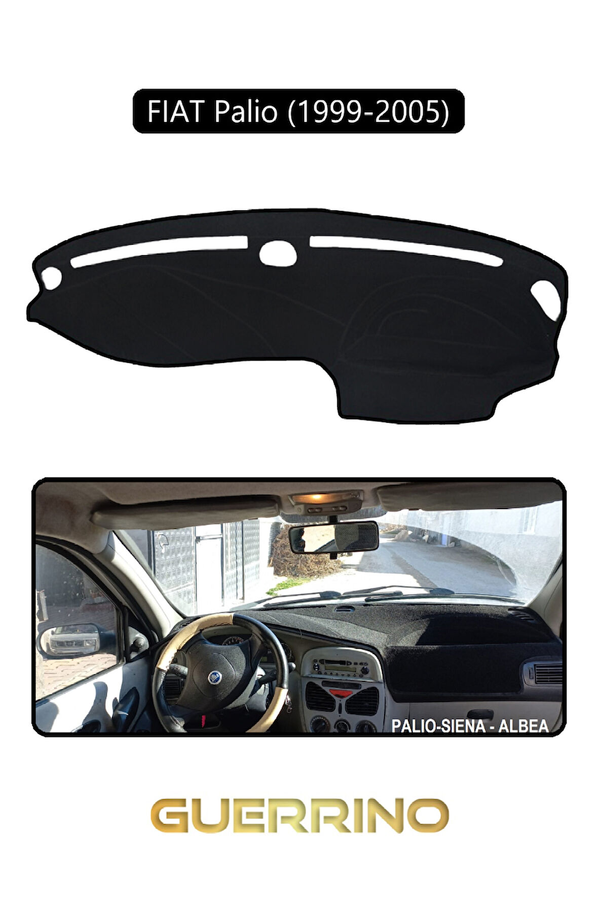 FIAT Palio 1999-2005 Modellerine Uygun eskiTORPİDO KORUMA HALISI SİYAH KENAR