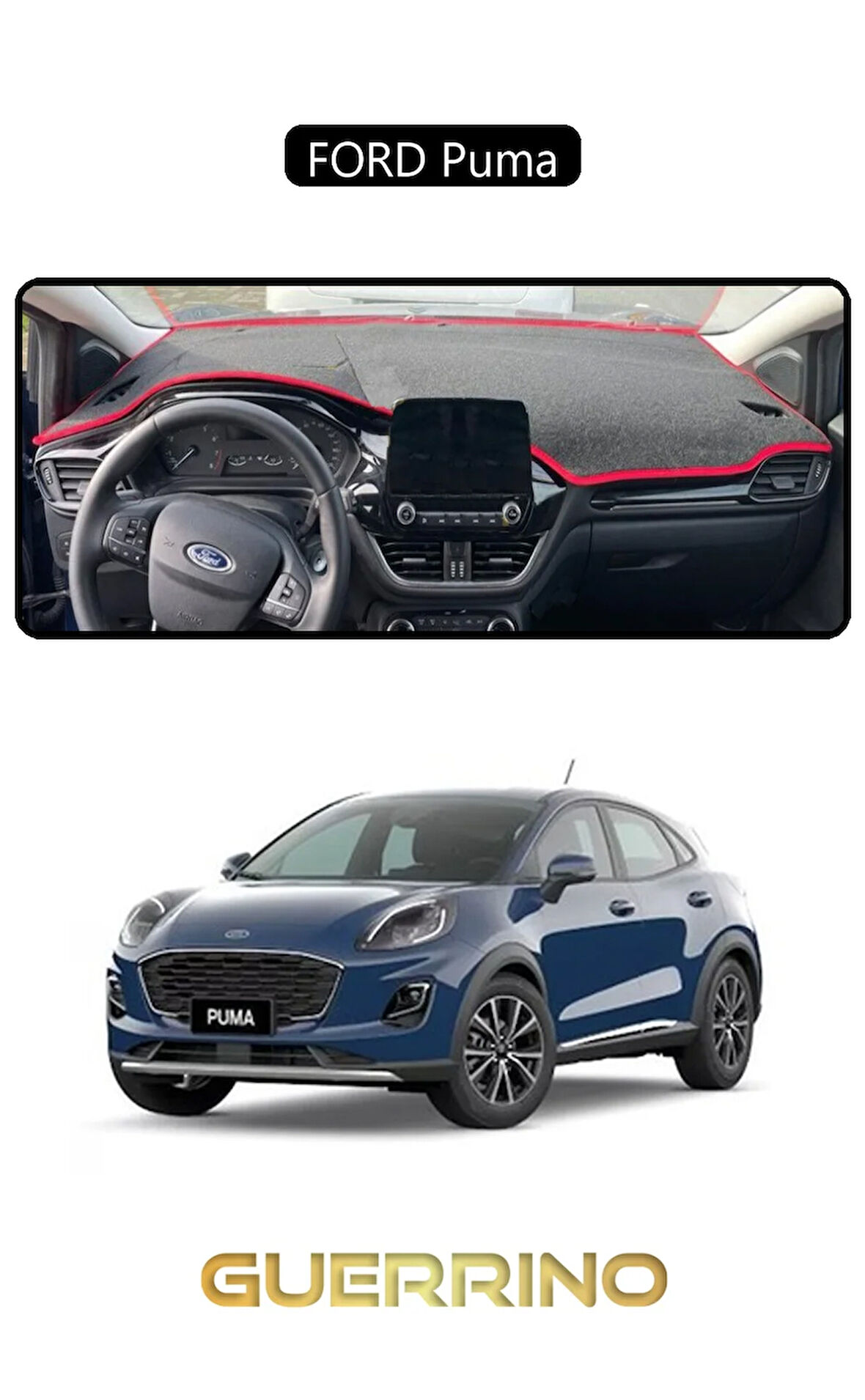 FORD PumaTORPİDO KORUMA HALISI SİYAH KENAR
