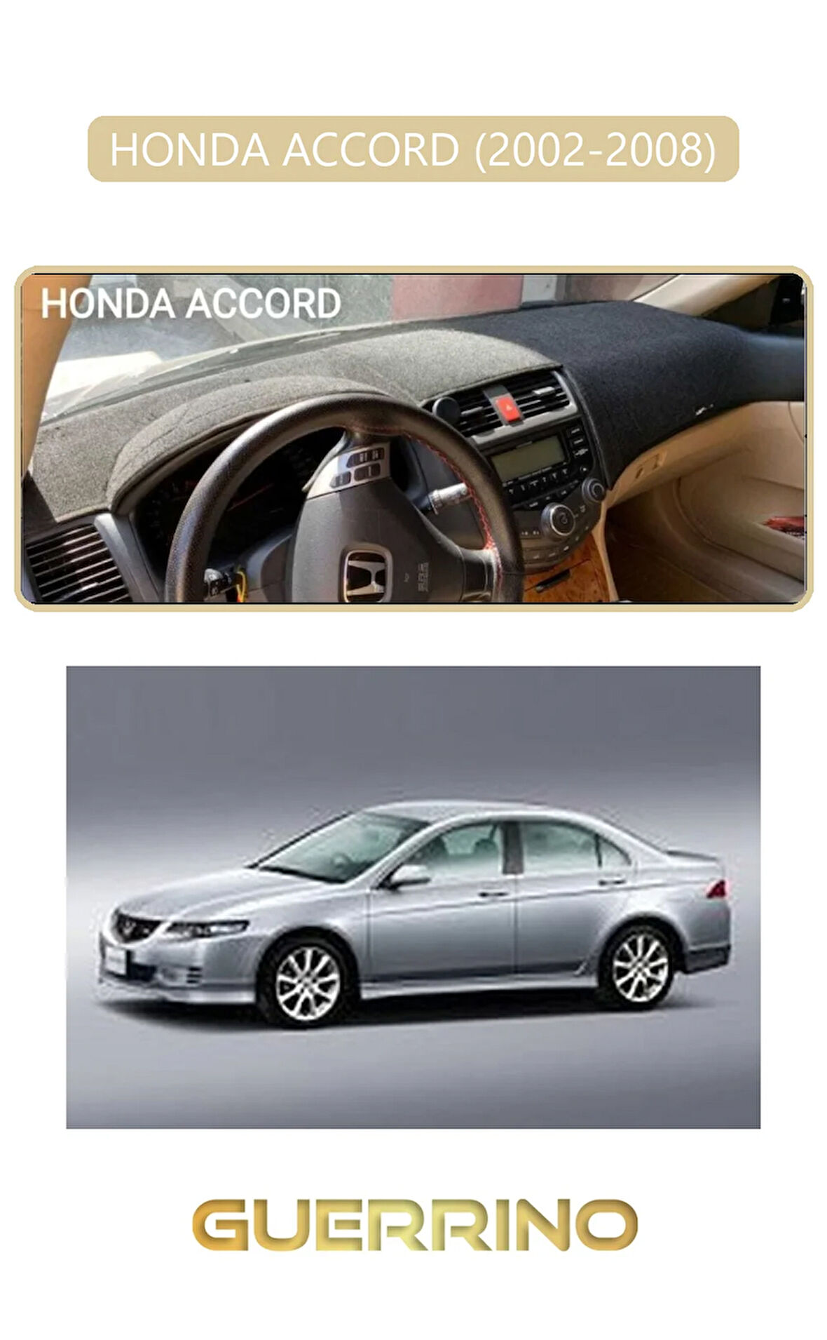 HONDA ACCORD 2002-2008TORPİDO KORUMA HALISI BEJ KENAR