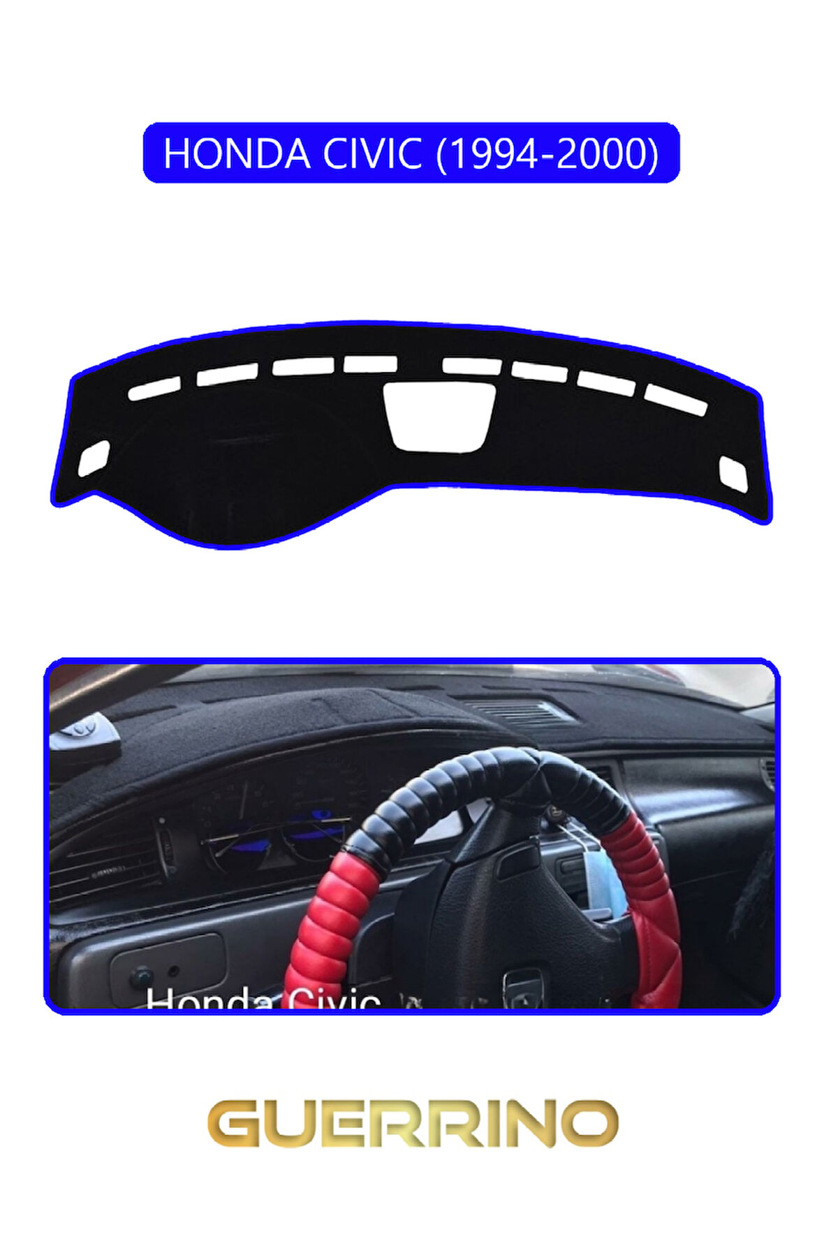 HONDA CIVIC 1994-2000TORPİDO KORUMA HALISI MAVİ KENAR