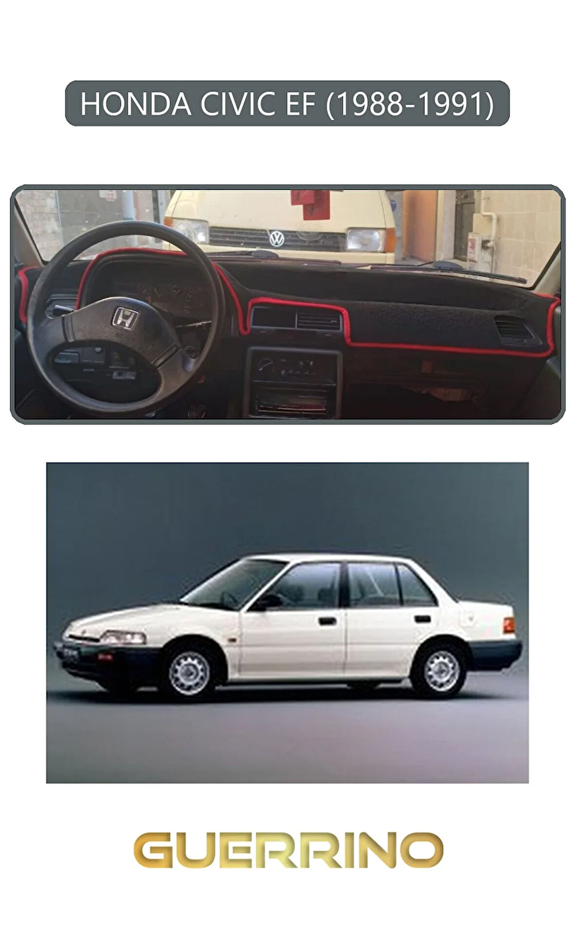 HONDA CIVIC EF 1988-1991TORPİDO KORUMA HALISI GRİ KENAR