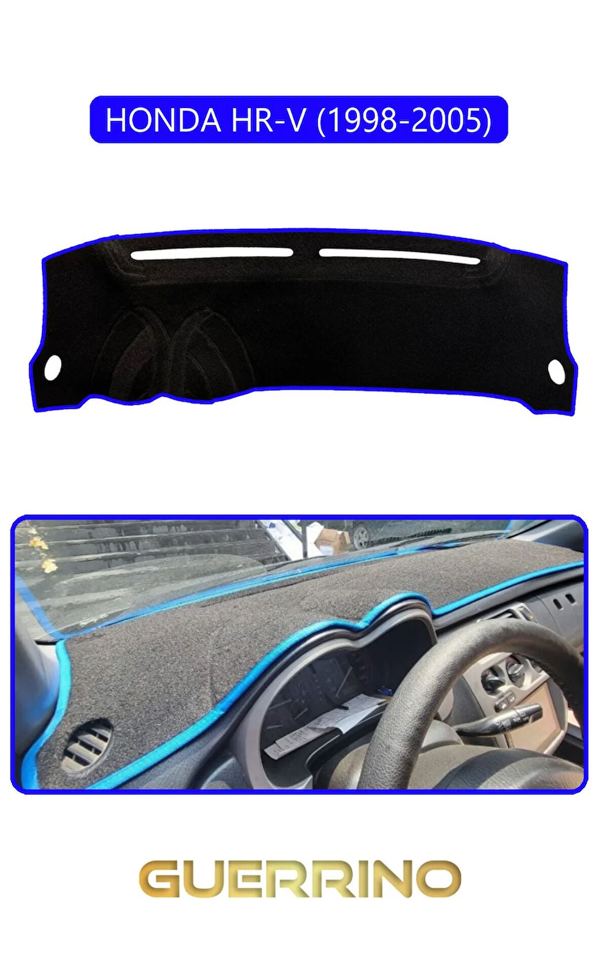 HONDA HR-V 1998-2005TORPİDO KORUMA HALISI MAVİ KENAR