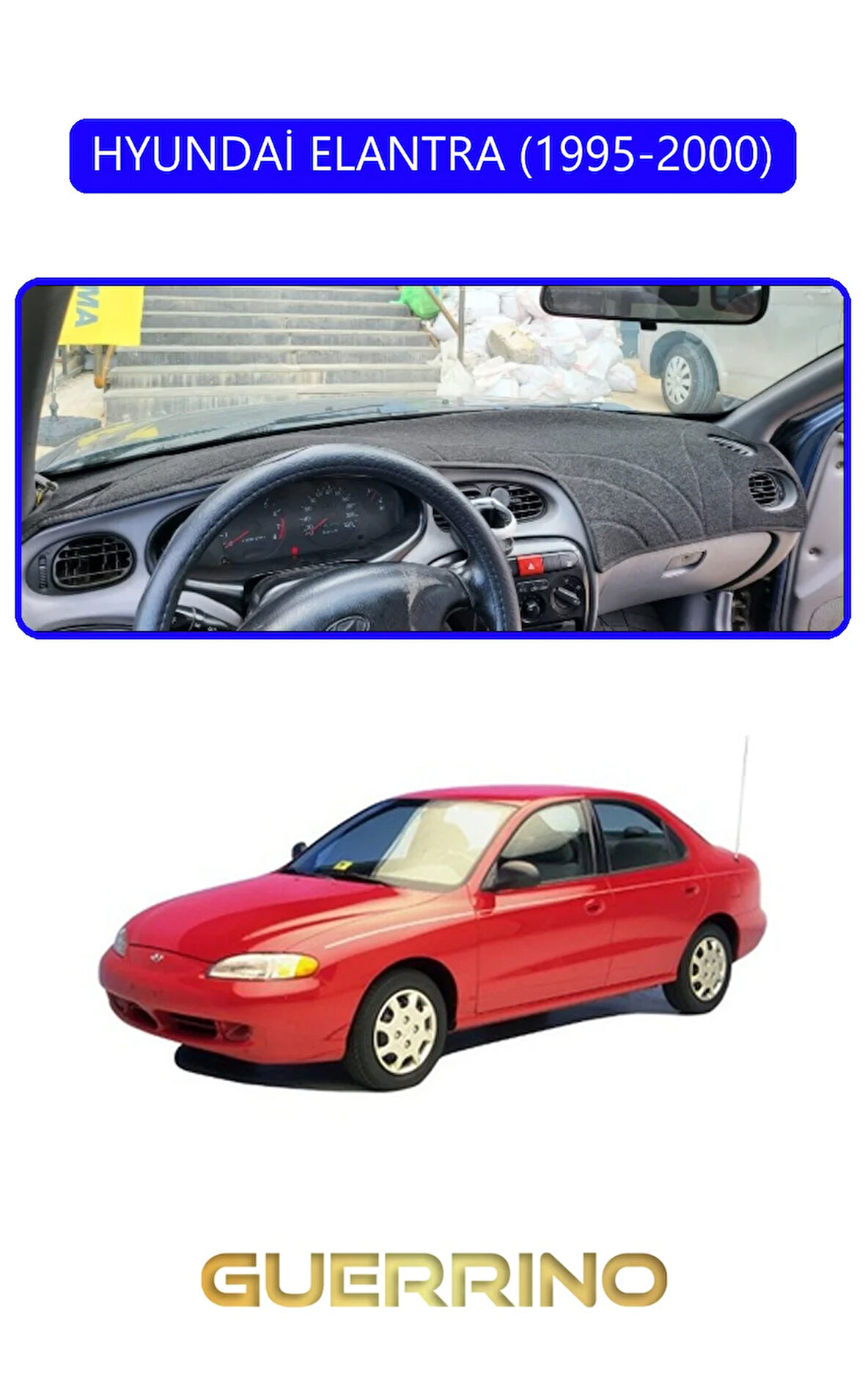 HYUNDAİ ELANTRA 1995-2000TORPİDO KORUMA HALISI MAVİ KENAR