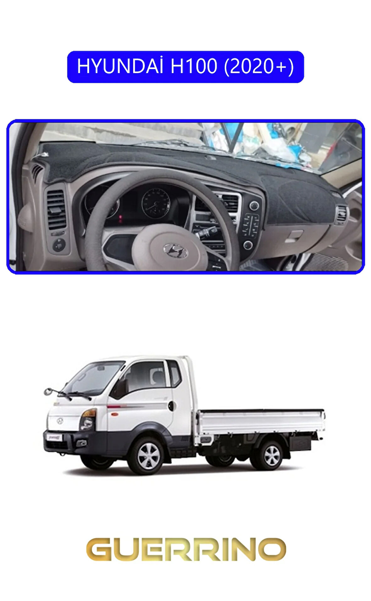 HYUNDAİ H100 2020+TORPİDO KORUMA HALISI MAVİ KENAR