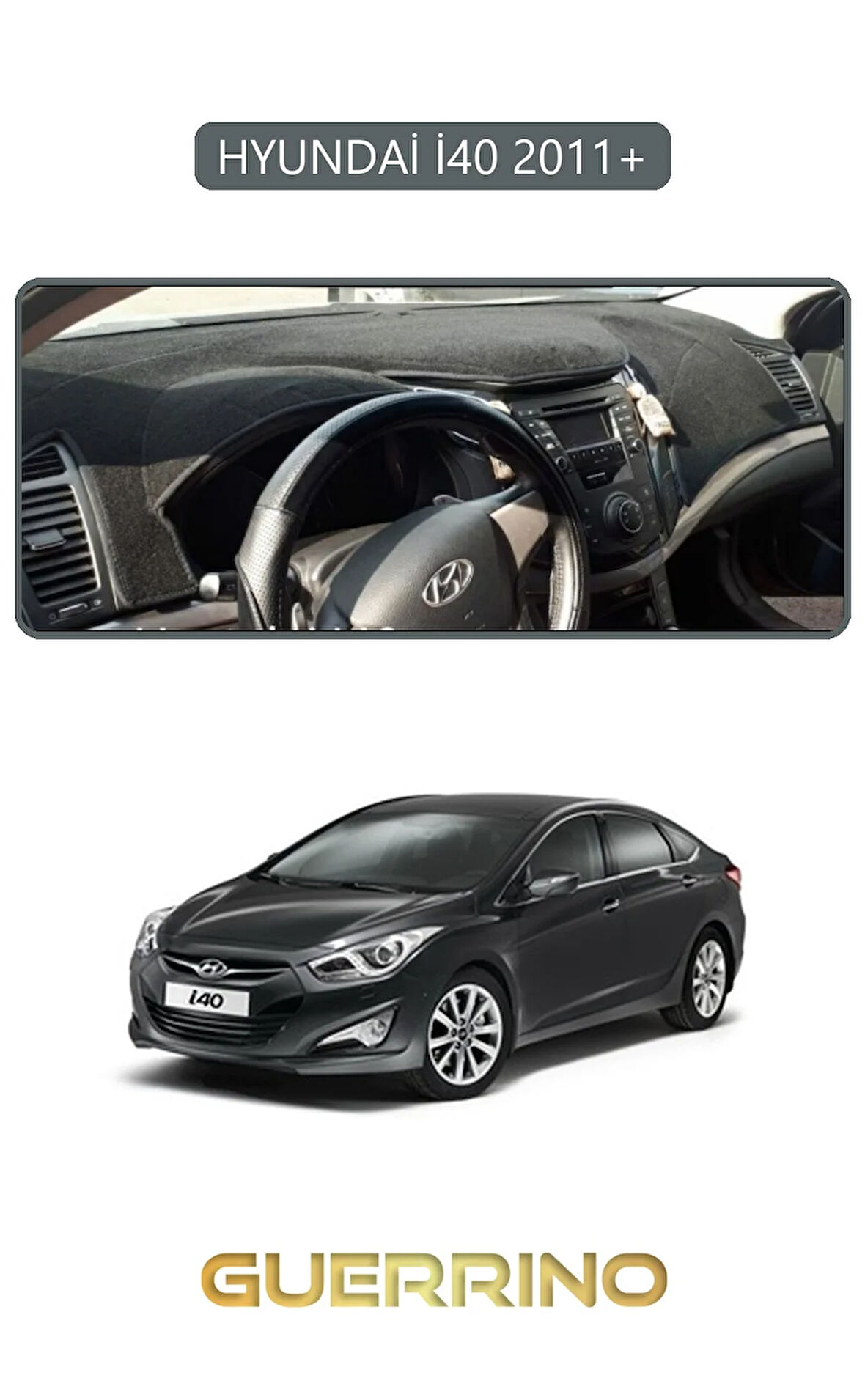 HYUNDAİ İ40 2011+ (i30 )TORPİDO KORUMA HALISI GRİ KENAR