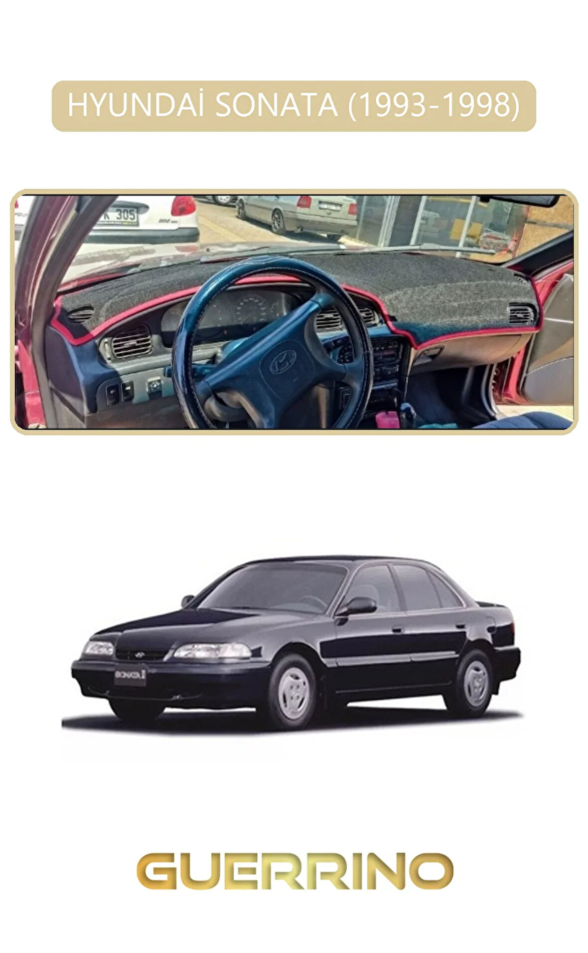 HYUNDAİ SONATA 1993-1998TORPİDO KORUMA HALISI BEJ KENAR