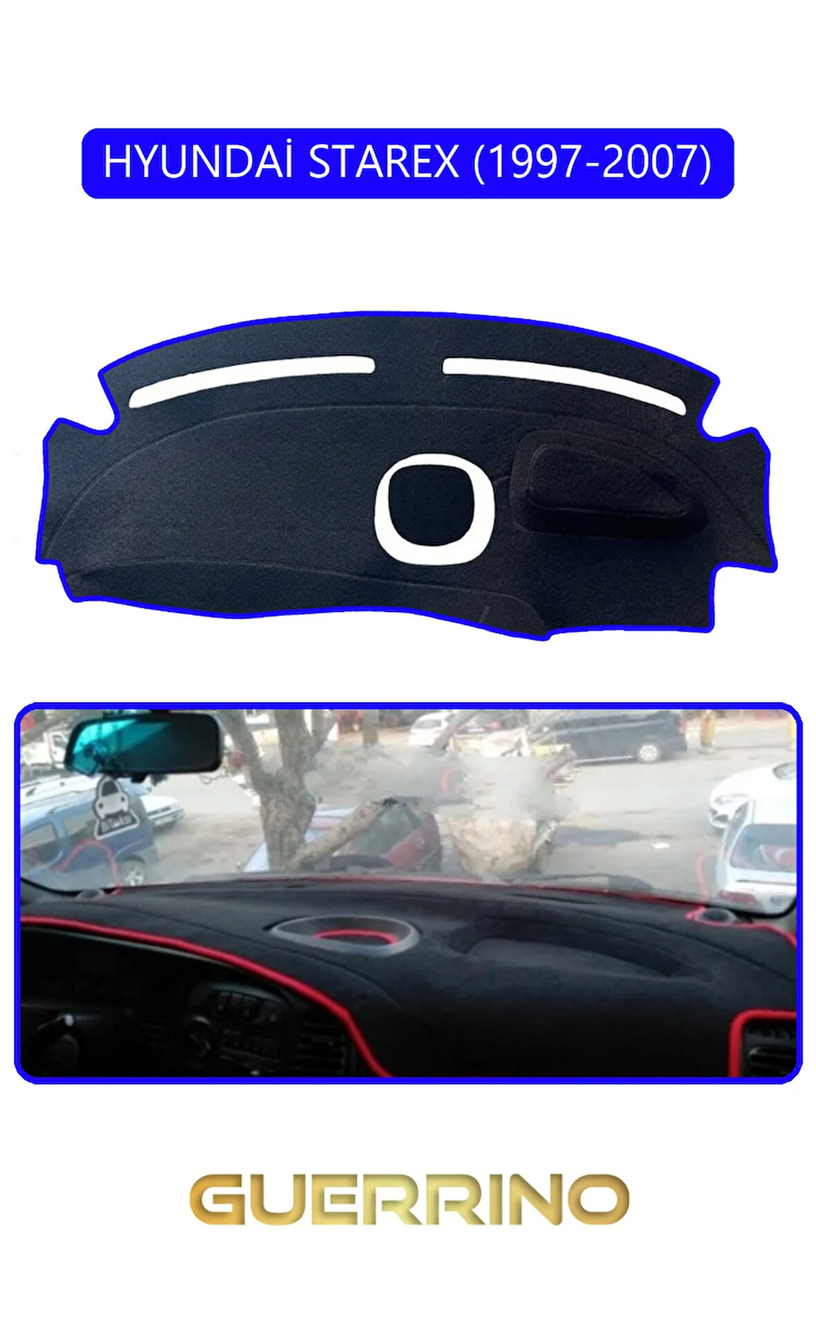 HYUNDAİ STAREX 1997-2007TORPİDO KORUMA HALISI MAVİ KENAR