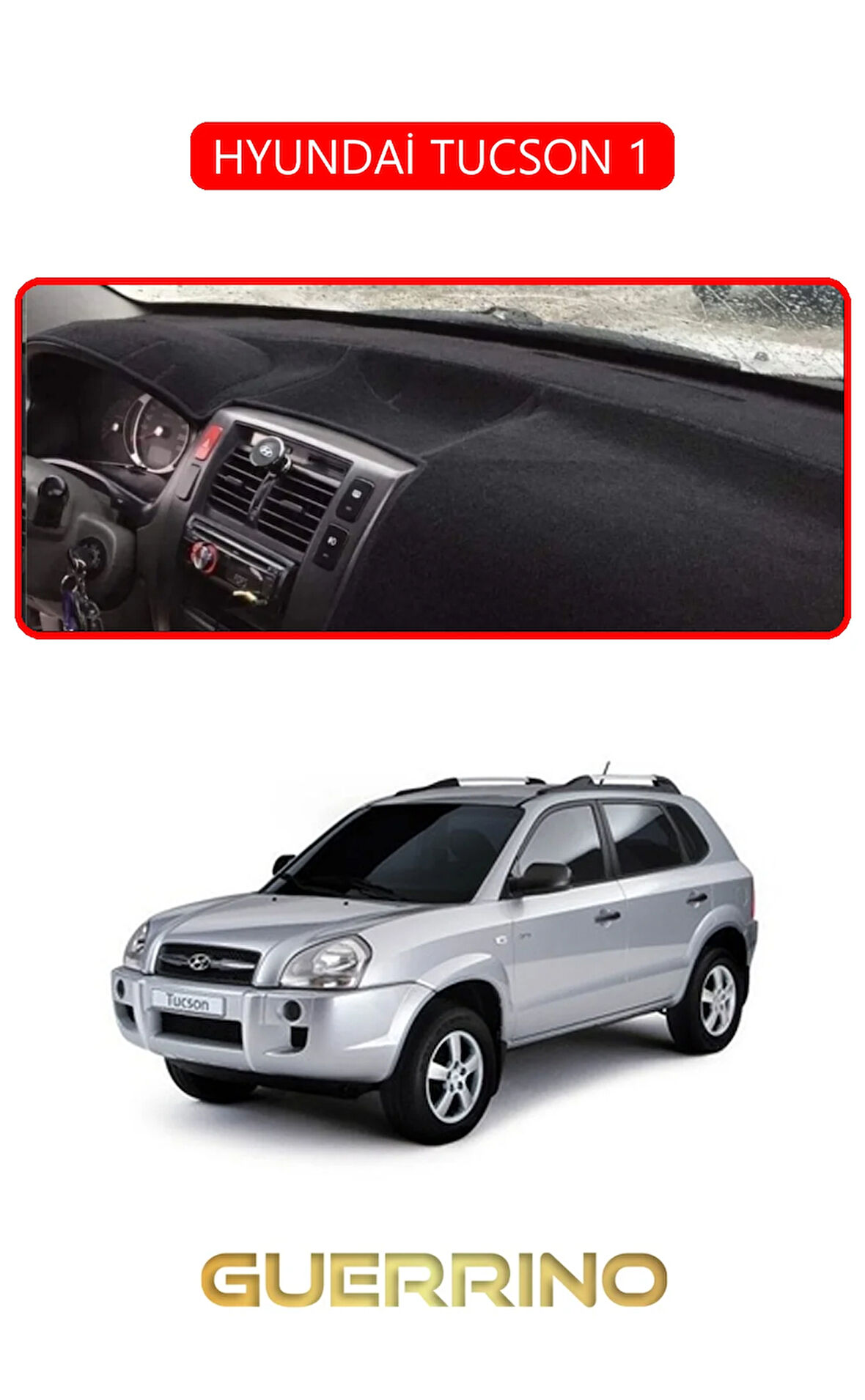 HYUNDAİ TUCSON 1TORPİDO KORUMA HALISI KIRMIZI KENAR