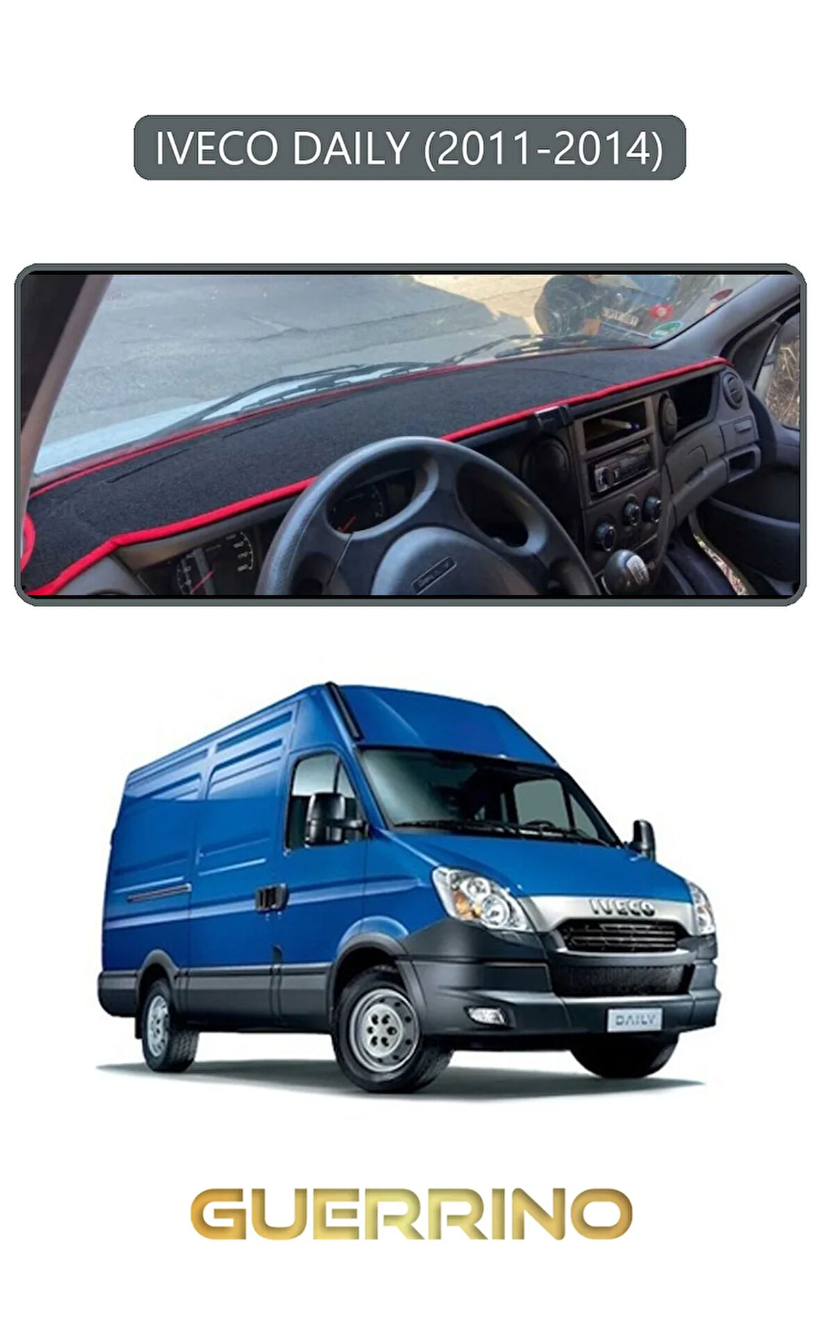 IVECO DAILY 2011-2014TORPİDO KORUMA HALISI GRİ KENAR