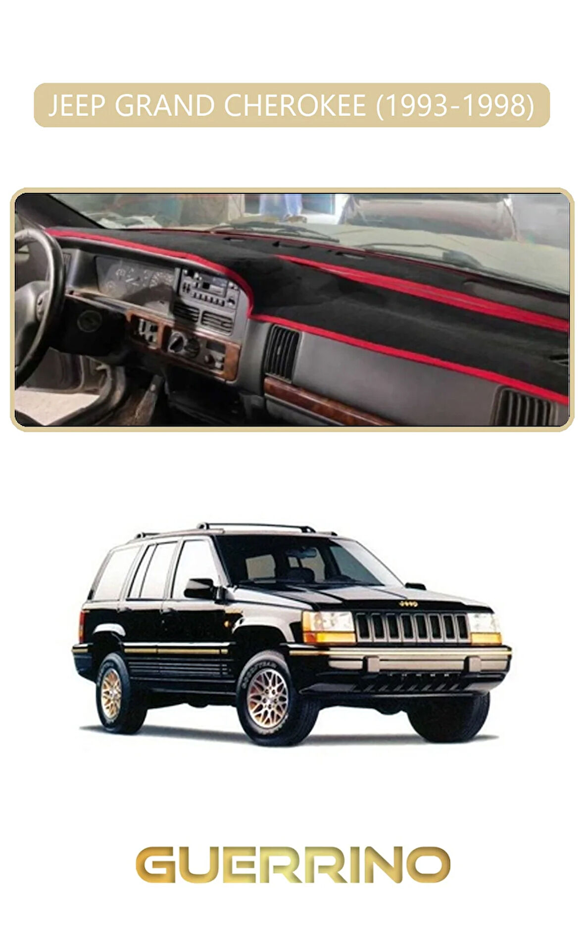 JEEP GRAND CHEROKEE 1993-1998TORPİDO KORUMA HALISI BEJ KENAR