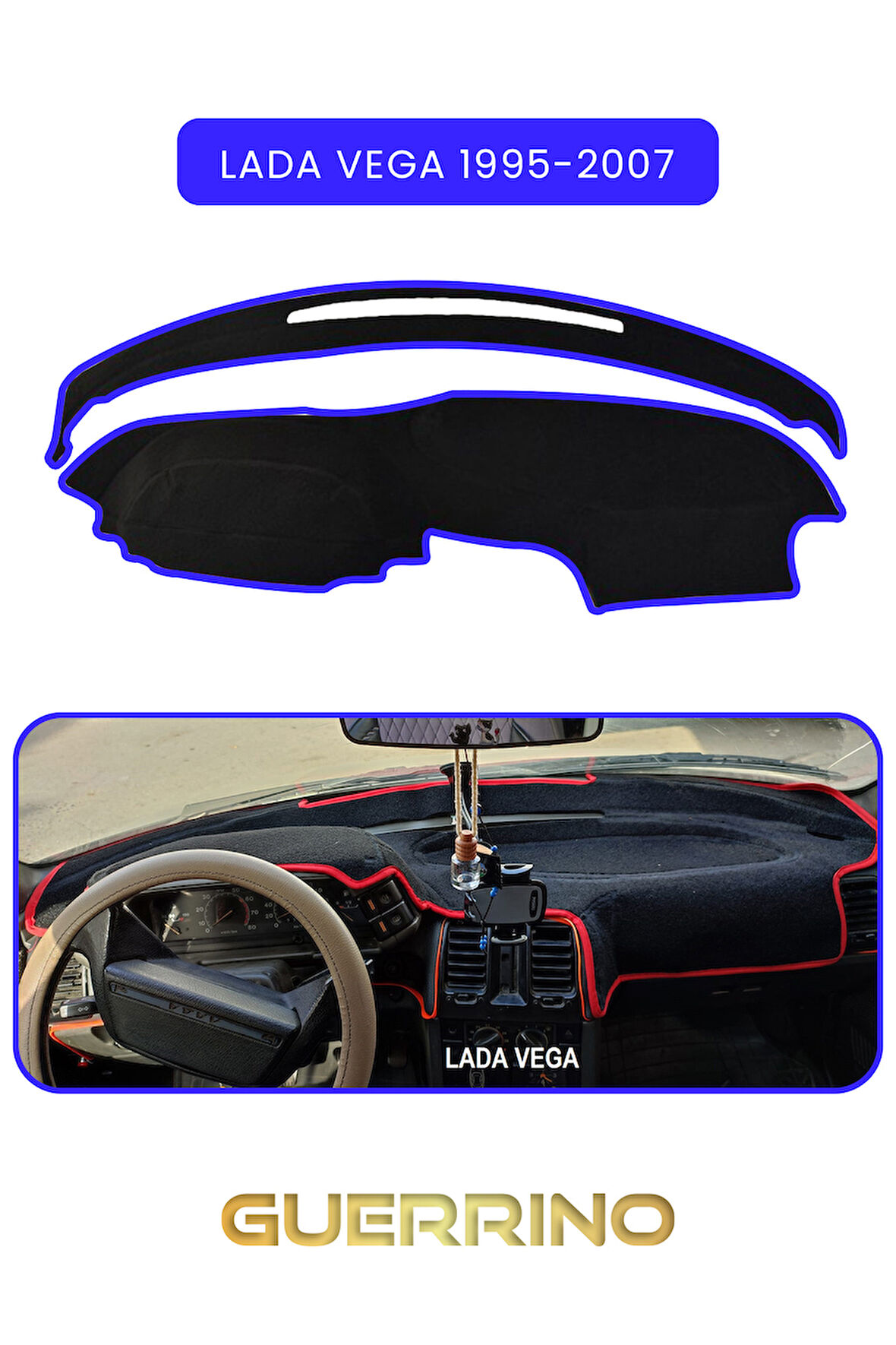LADA VEGA 1995-2007TORPİDO KORUMA HALISI MAVİ KENAR