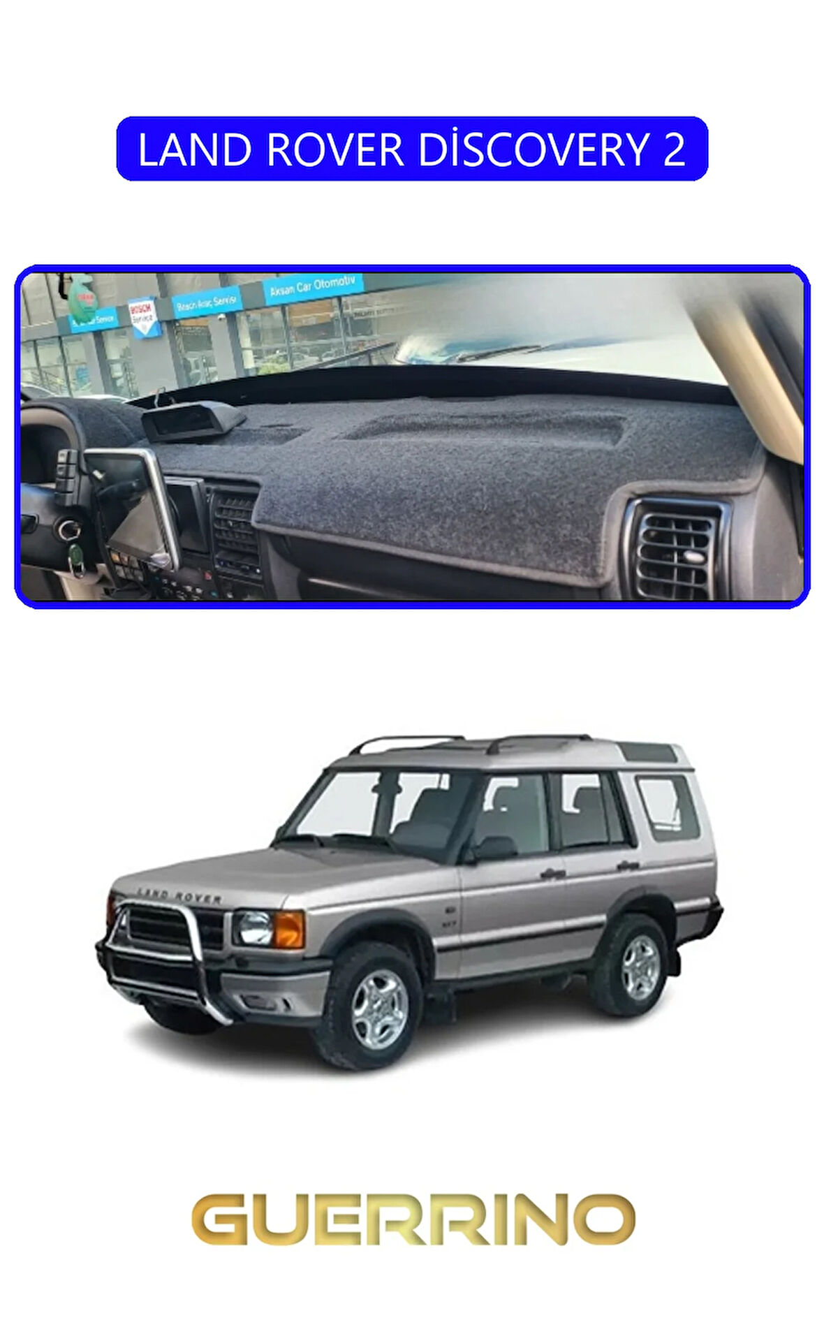 LAND ROVER DİSCOVERY 2TORPİDO KORUMA HALISI MAVİ KENAR