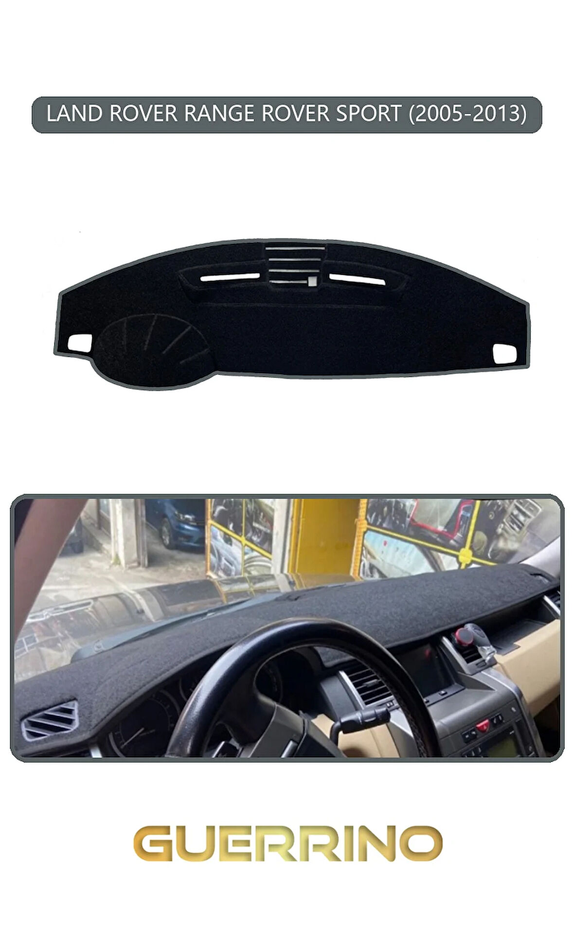 LAND ROVER RANGE ROVER SPORT 2005-2013TORPİDO KORUMA HALISI GRİ KENAR