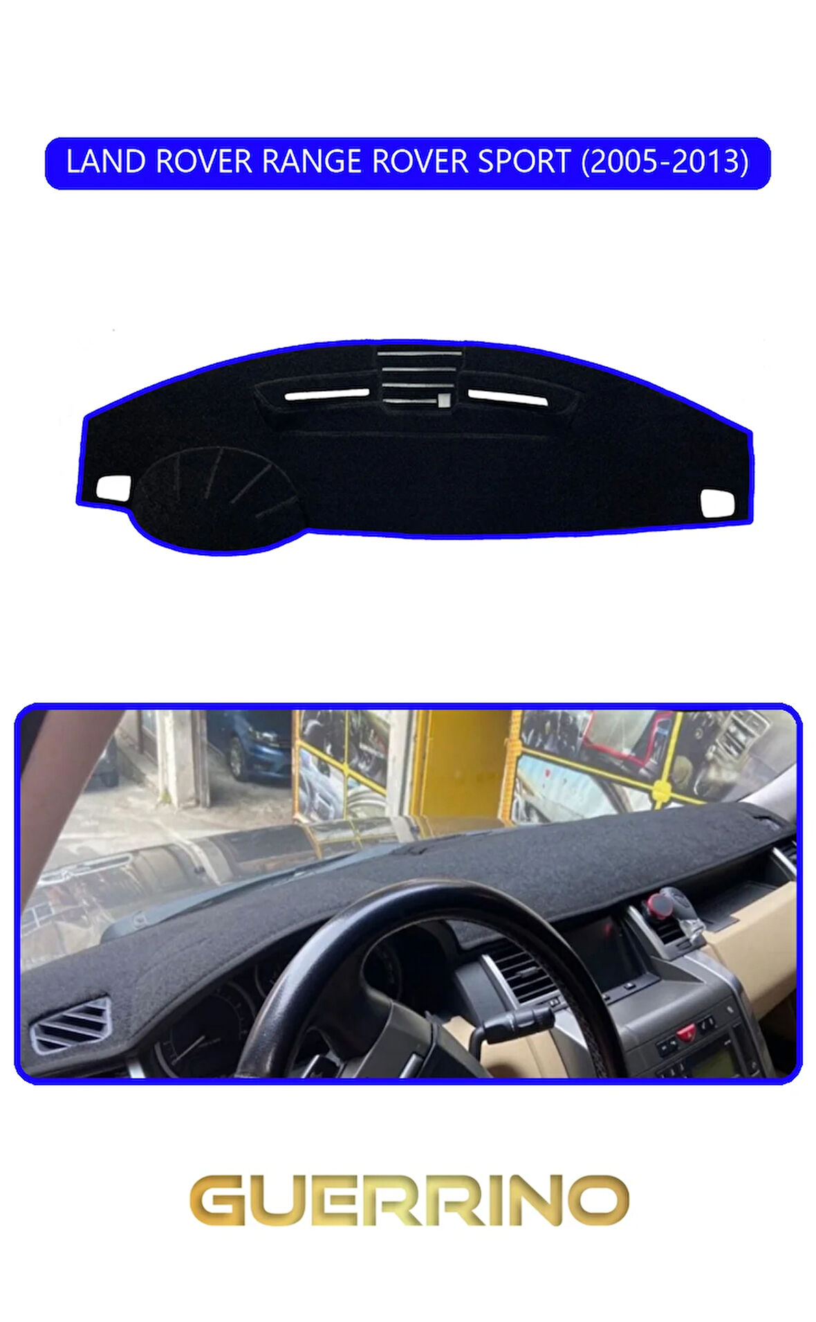 LAND ROVER RANGE ROVER SPORT 2005-2013TORPİDO KORUMA HALISI MAVİ KENAR