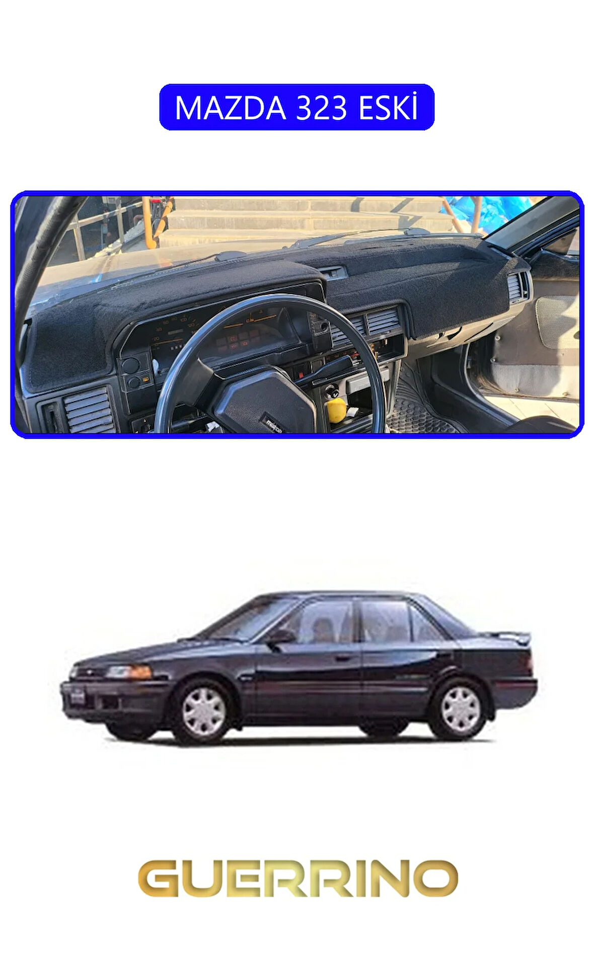 MAZDA 323 ESKİTORPİDO KORUMA HALISI MAVİ KENAR