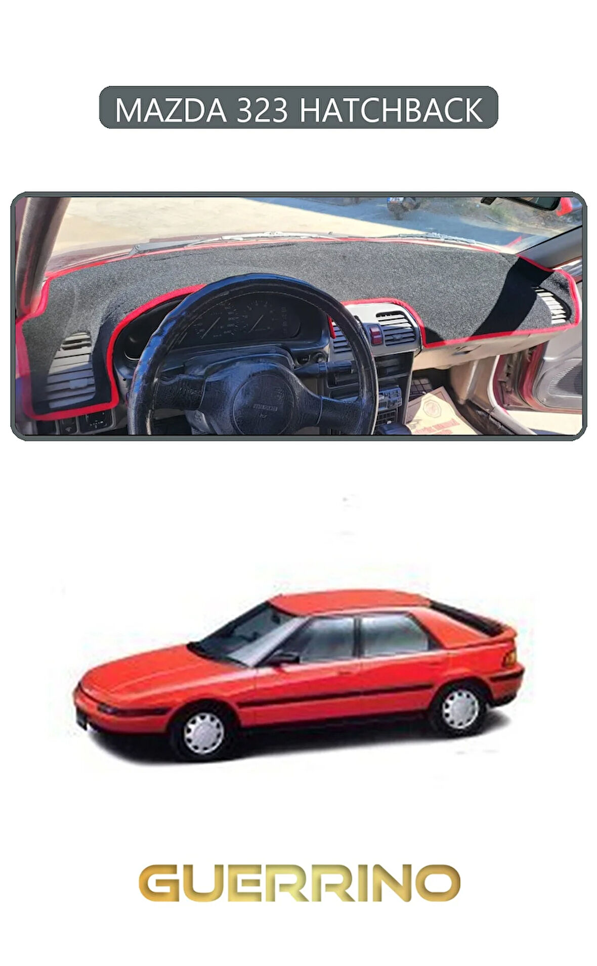 MAZDA 323 HATCHBACKTORPİDO KORUMA HALISI GRİ KENAR