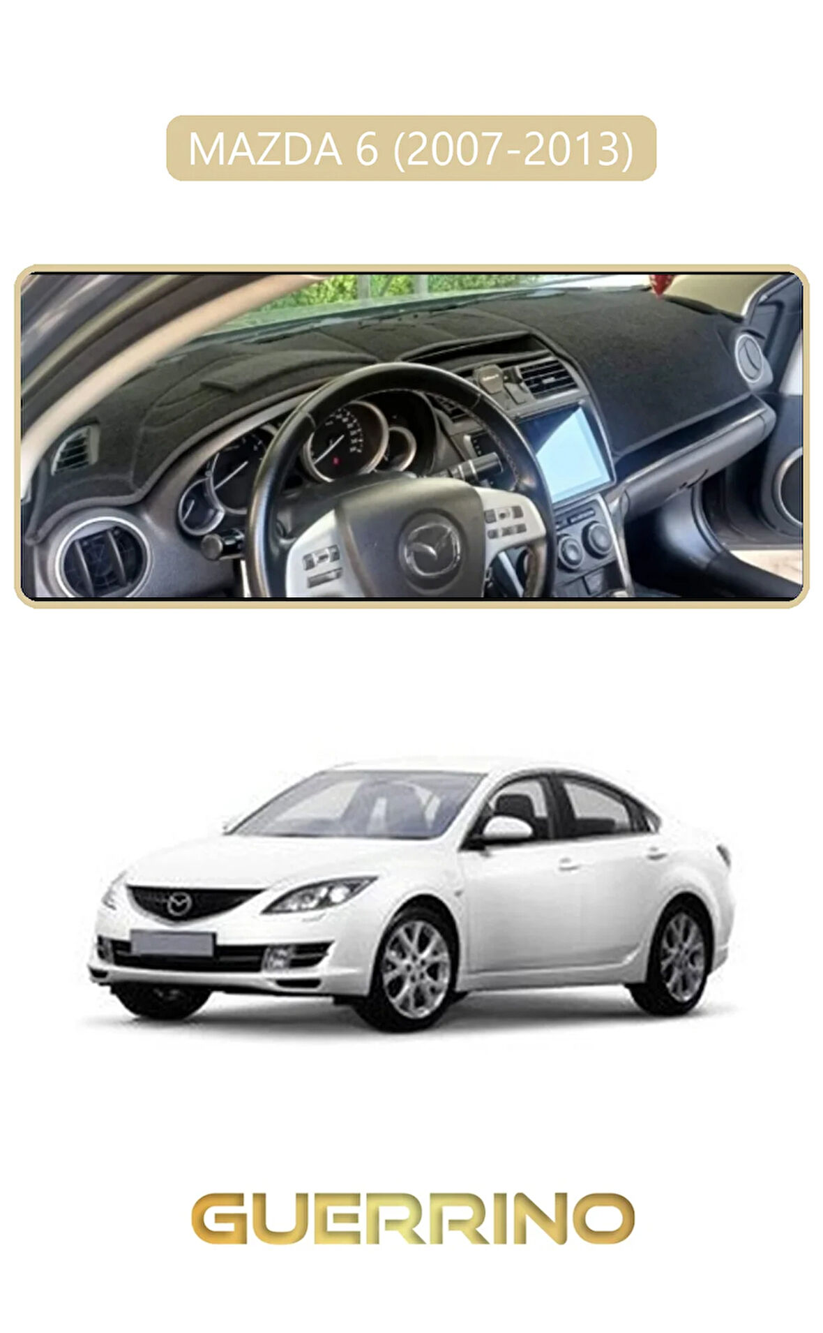 MAZDA 6 2007-2013TORPİDO KORUMA HALISI BEJ KENAR