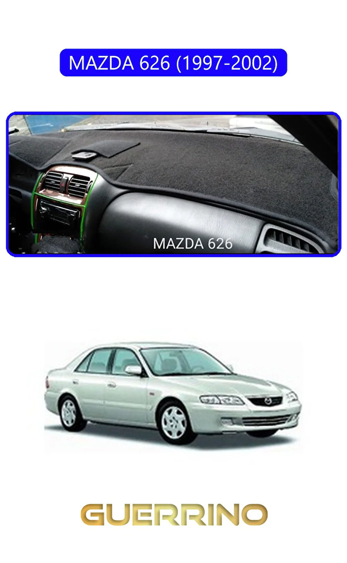 MAZDA 626 1997-2002TORPİDO KORUMA HALISI MAVİ KENAR