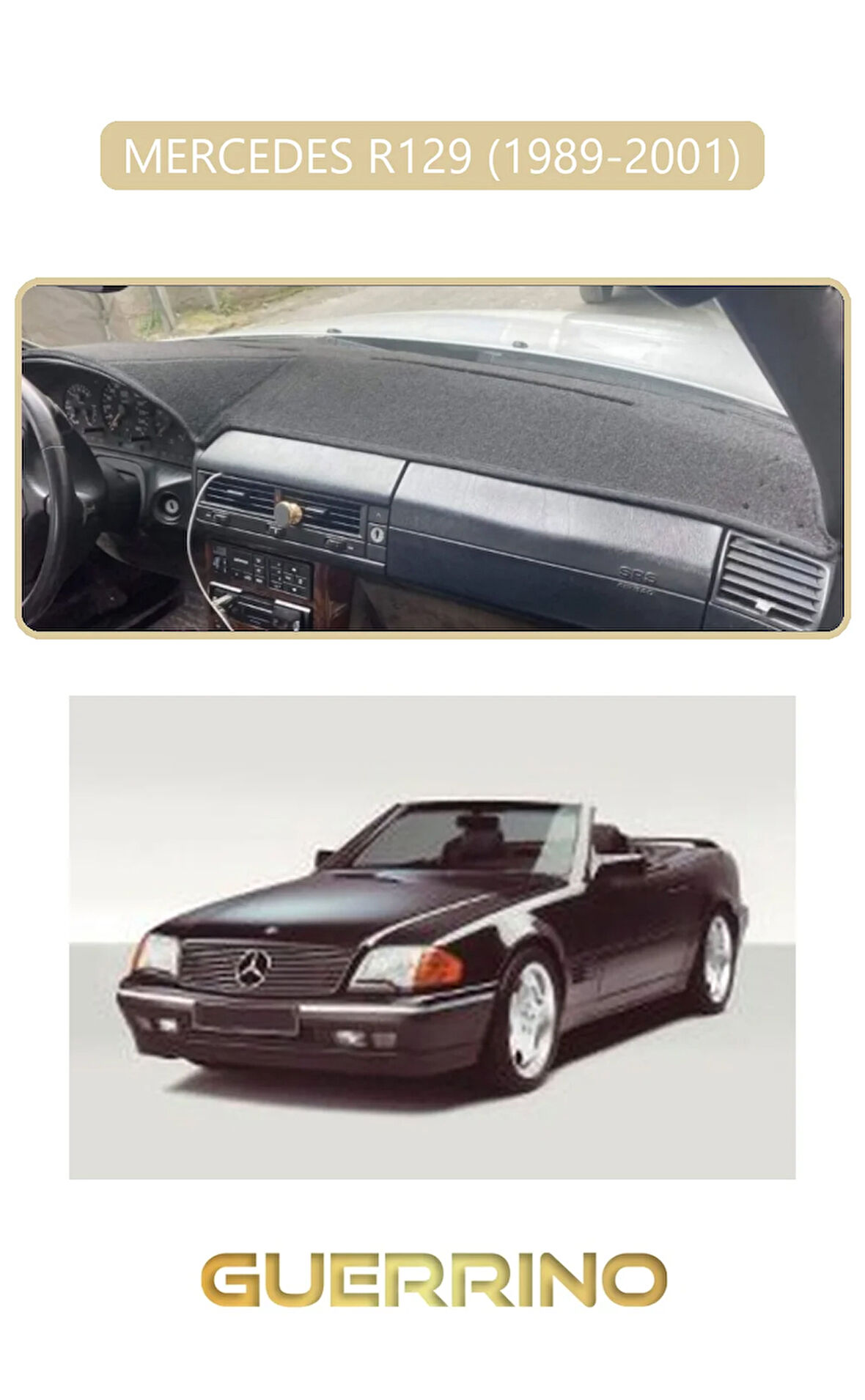 MERCEDES R129 1989-2001TORPİDO KORUMA HALISI BEJ KENAR