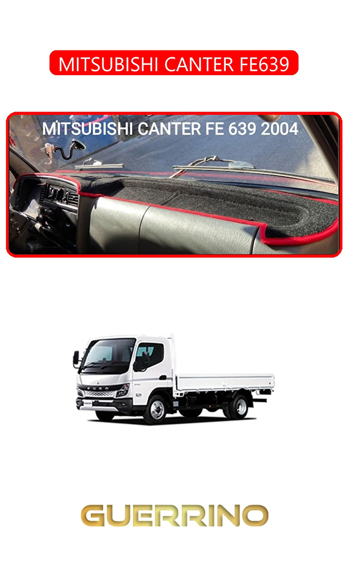 MITSUBISHI CANTER FE639TORPİDO KORUMA HALISI KIRMIZI KENAR