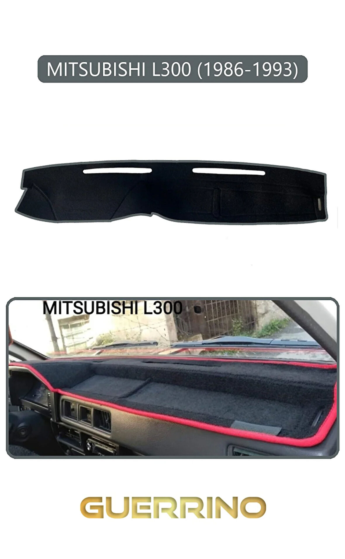 MITSUBISHI L300 1986-1993TORPİDO KORUMA HALISI GRİ KENAR